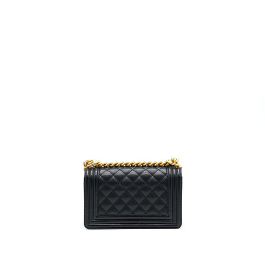 Chanel Small Boy Bag Caviar Black brushed Year 2021 (microchip serial?