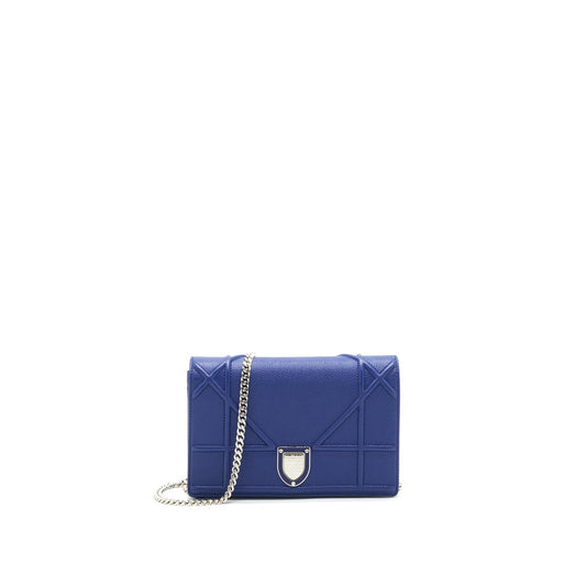 Dior Diorama Wallet on Chain Blue with
