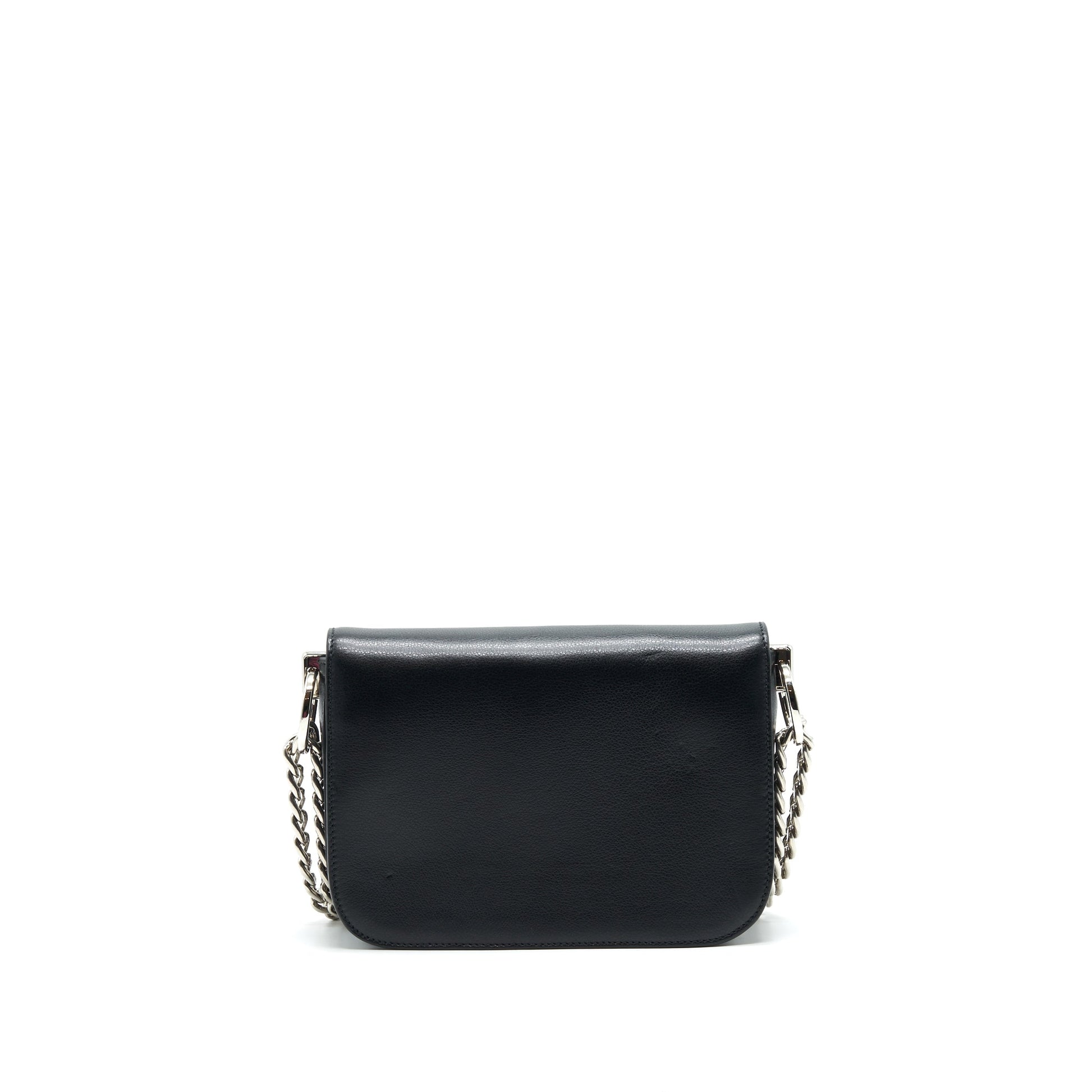 Prada Pattina in Glace Bag calfskin Black SHW