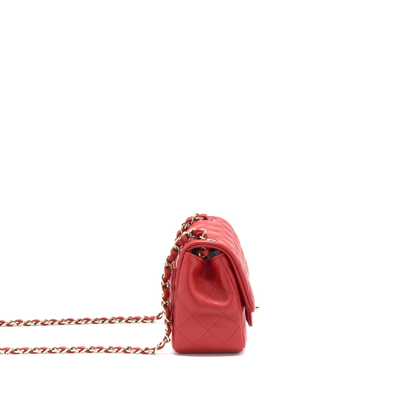 Chanel Mini Square Flap Bag Red L