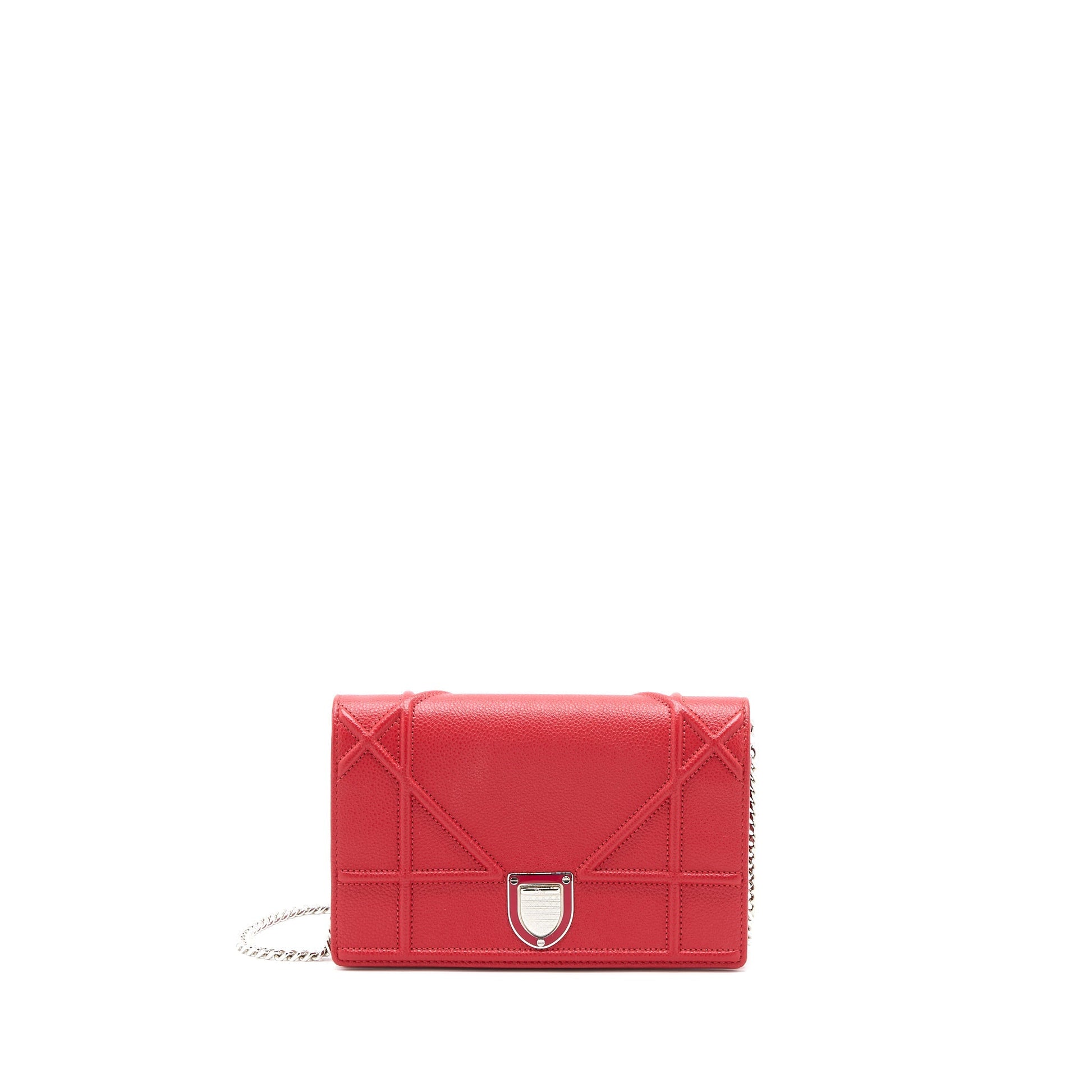 Dior Diorama Wallet On Chain Calfskin Red