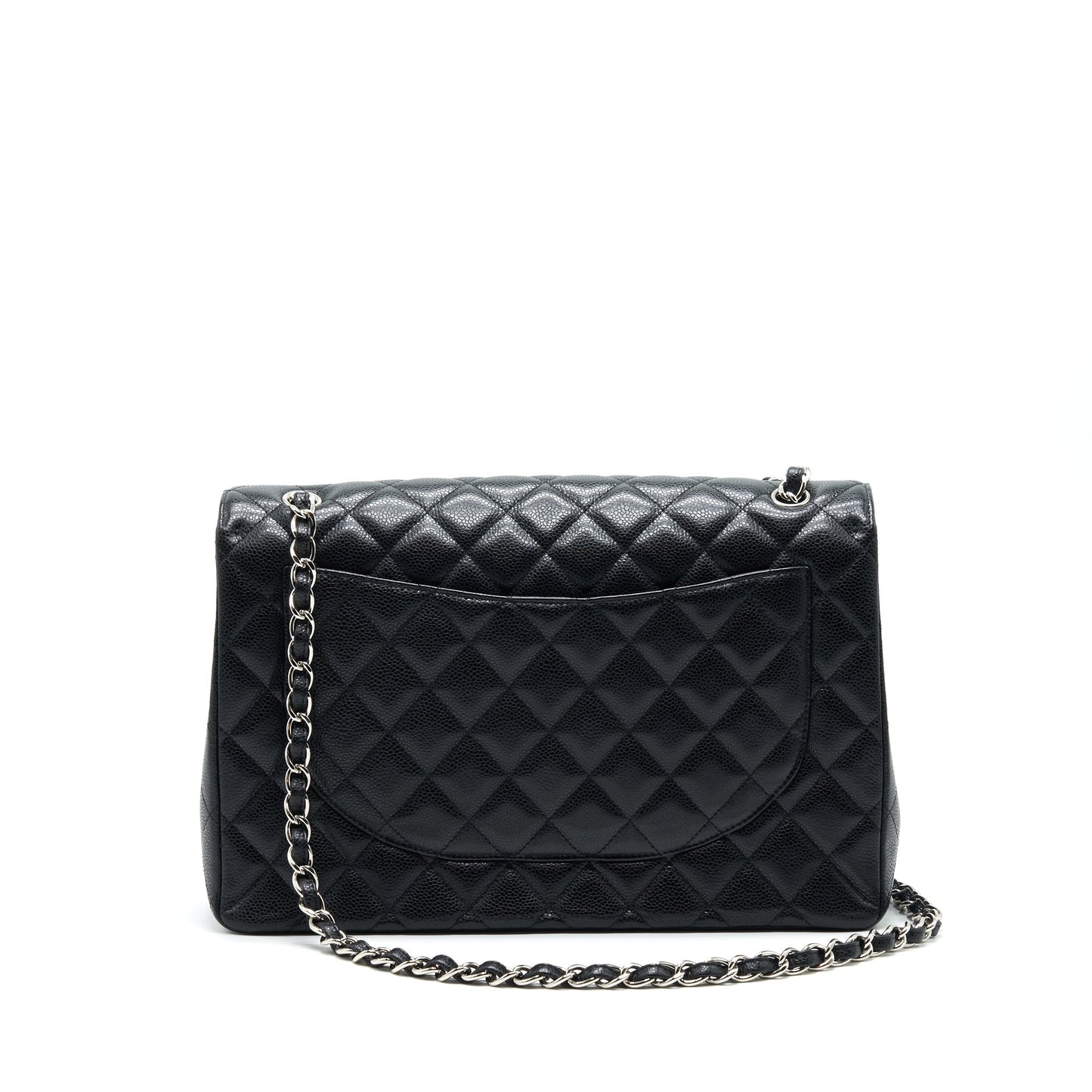 CHANEL CAVIER CLASSIC MAXI SINGLE FLAP BAG BLACK