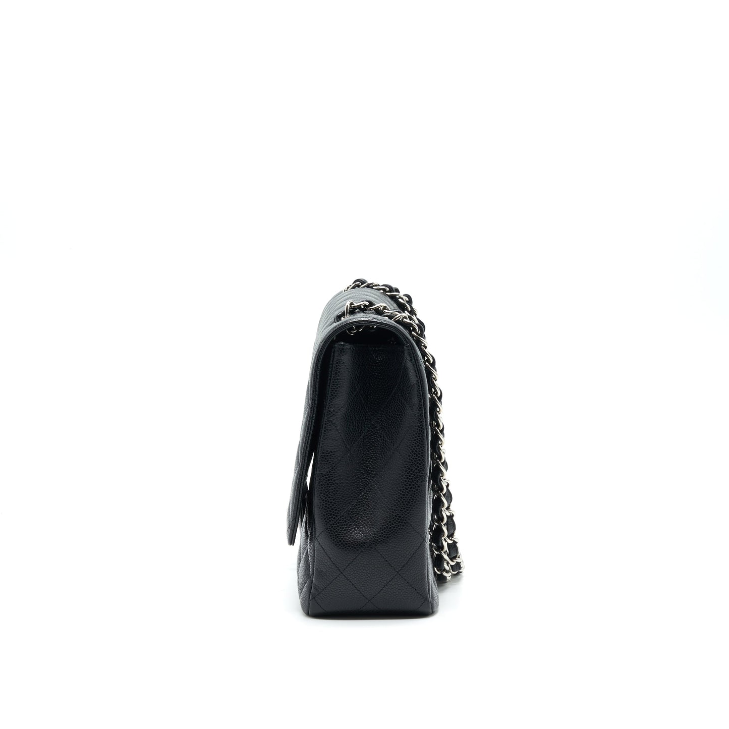 CHANEL CAVIER CLASSIC MAXI SINGLE FLAP BAG BLACK