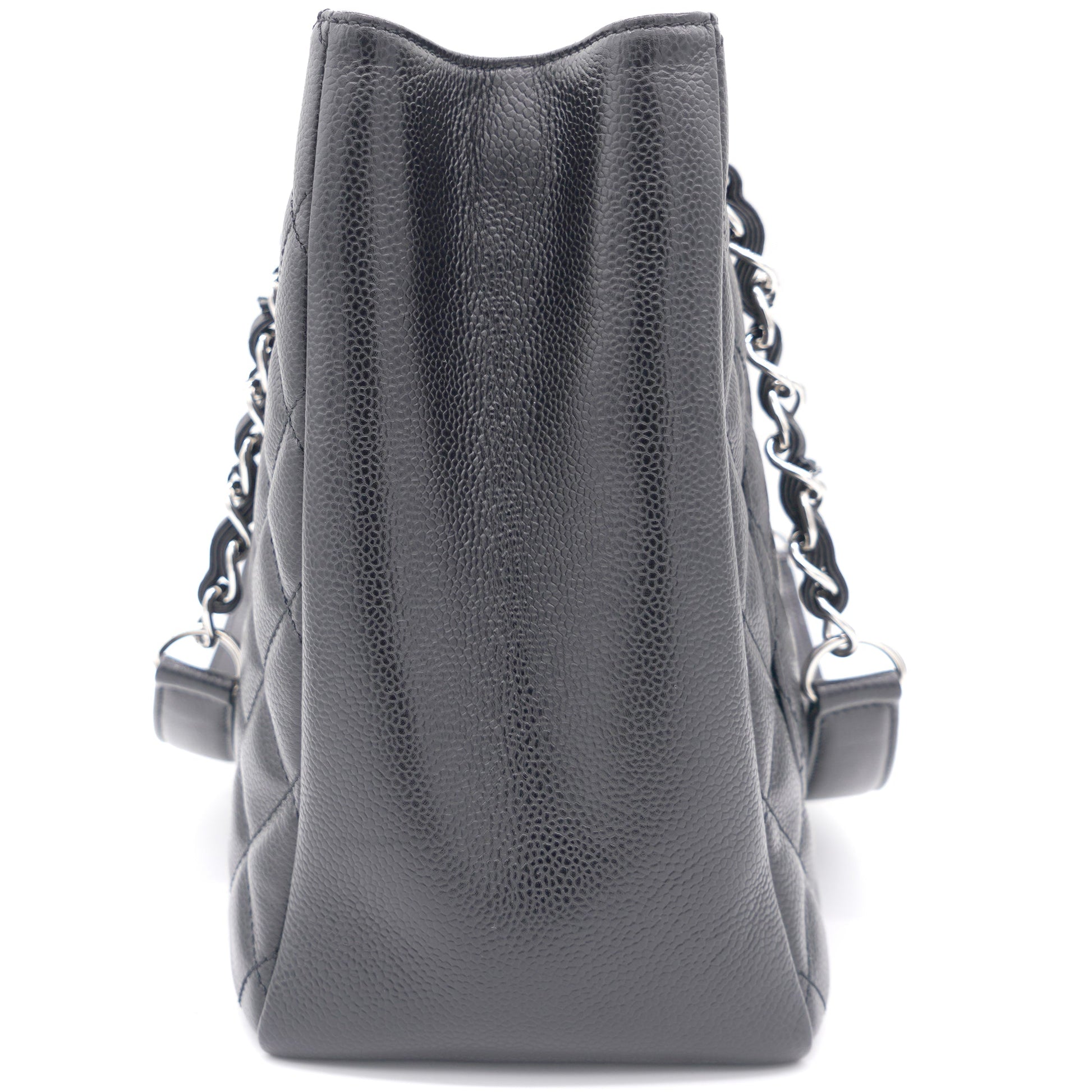 Chanel Black Quilted Caviar Leather Grand GST Shopper Tote Bag