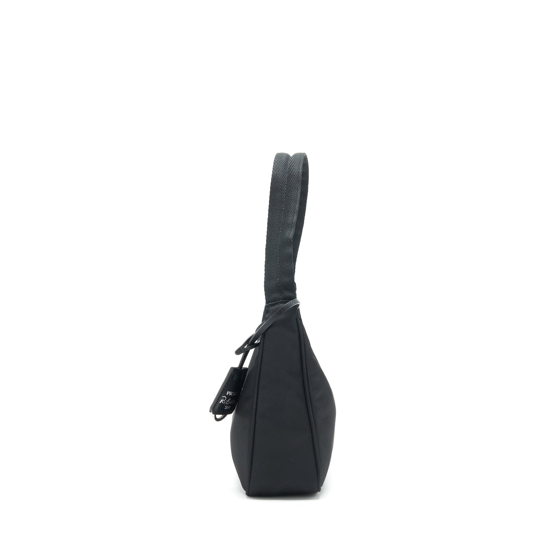 Prada Nylon Mini Tessuto Shoulder Bag Black SHW