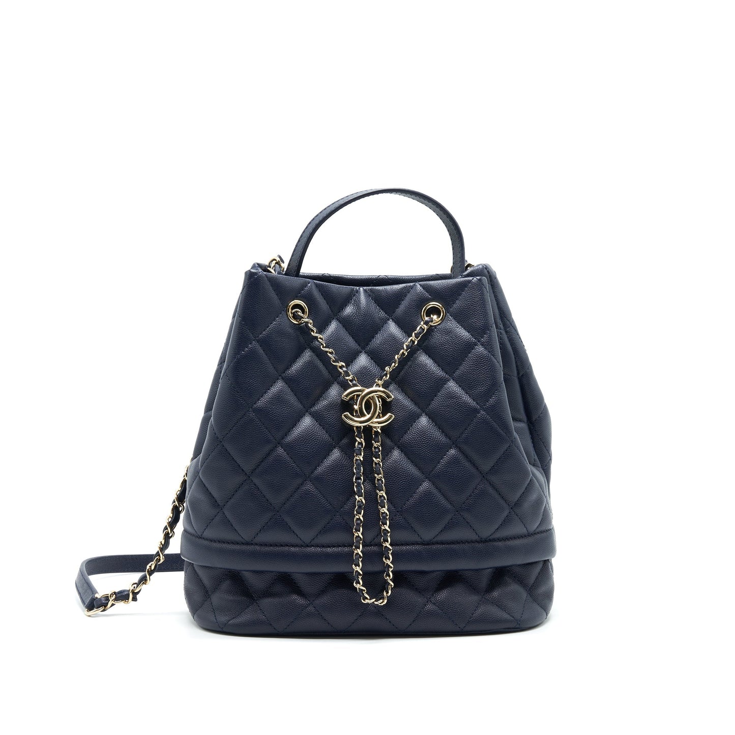 CHANEL BUCKET BAG IN Navy
