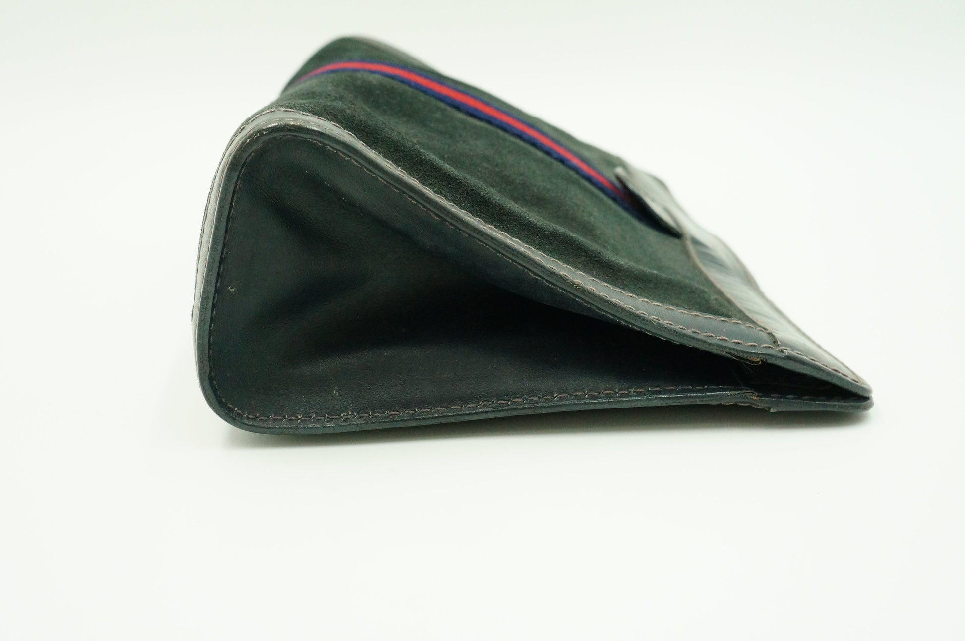 Gucci "Accessory Collection" Pouch in Navy Blue Suede Leather