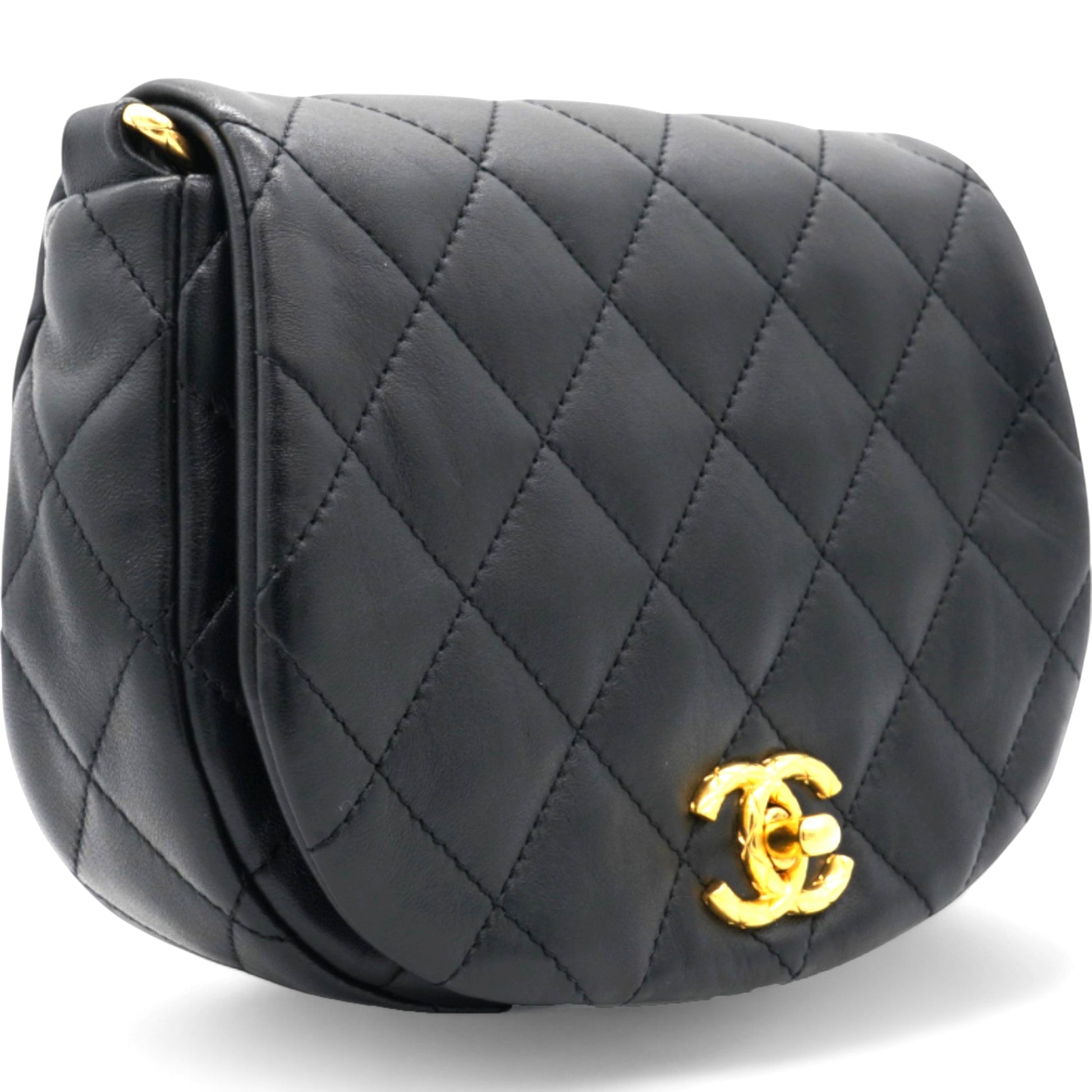 Chanel Calfskin Coco Mali Crossbody Bag Black