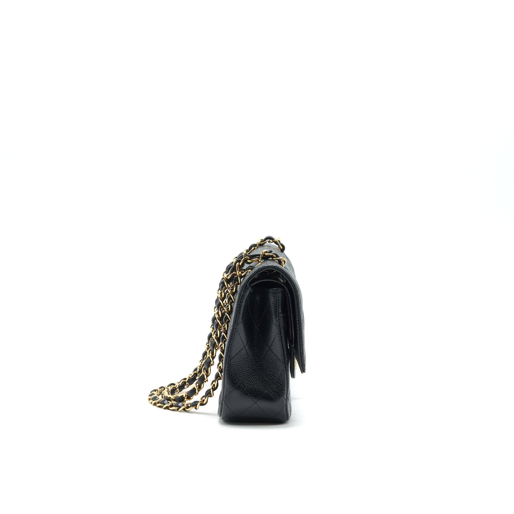 Chanel medium Classic double flap Bag Caviar black serial 25
