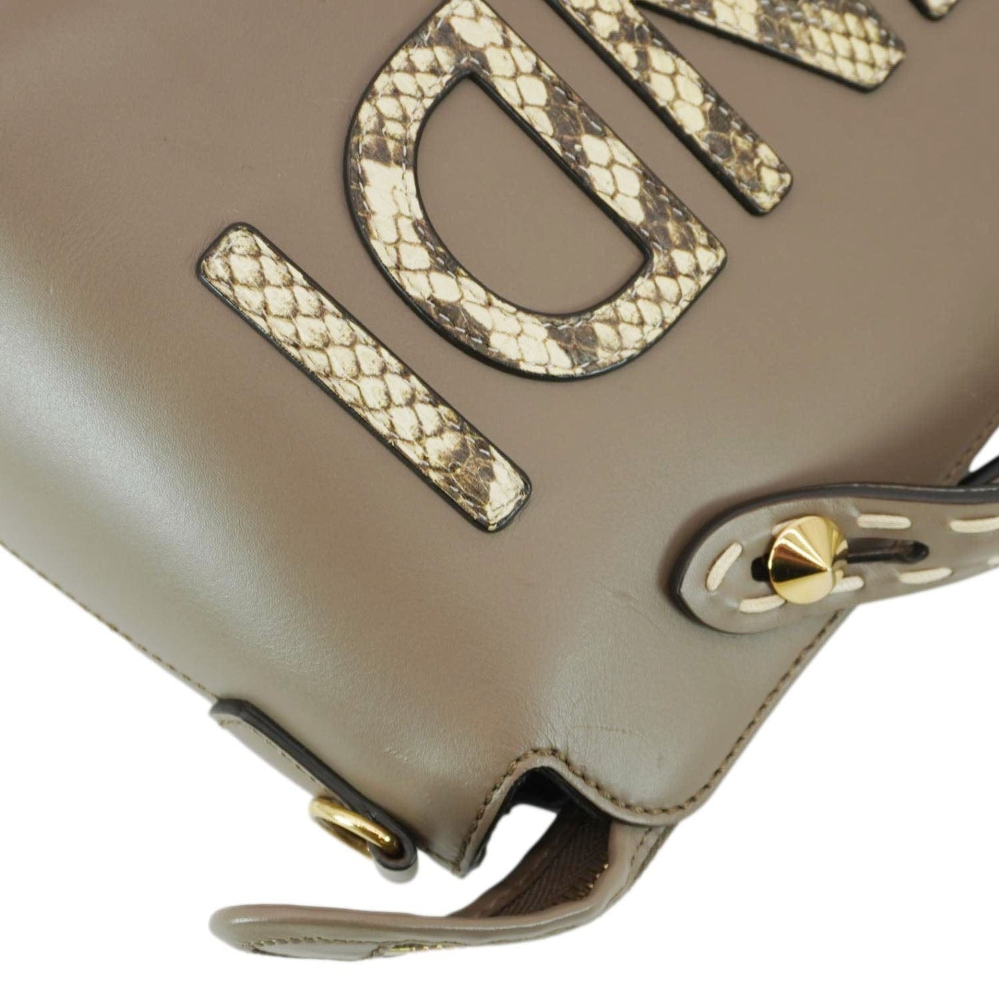 FENDI Moonlight Leather Crossbody Saddle Bag Blue