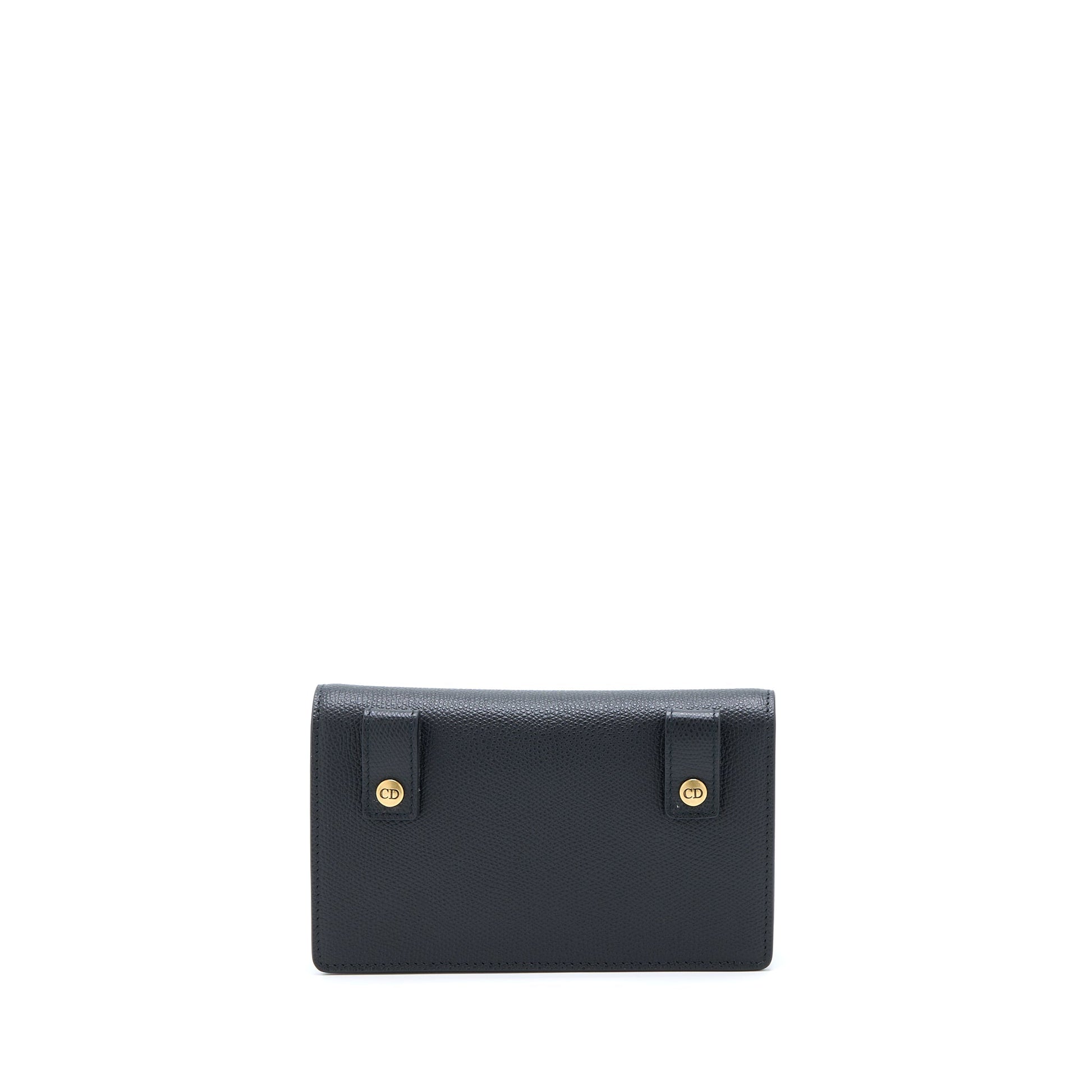 Dior Saddle Belt Pouch Grained Calfskin Black