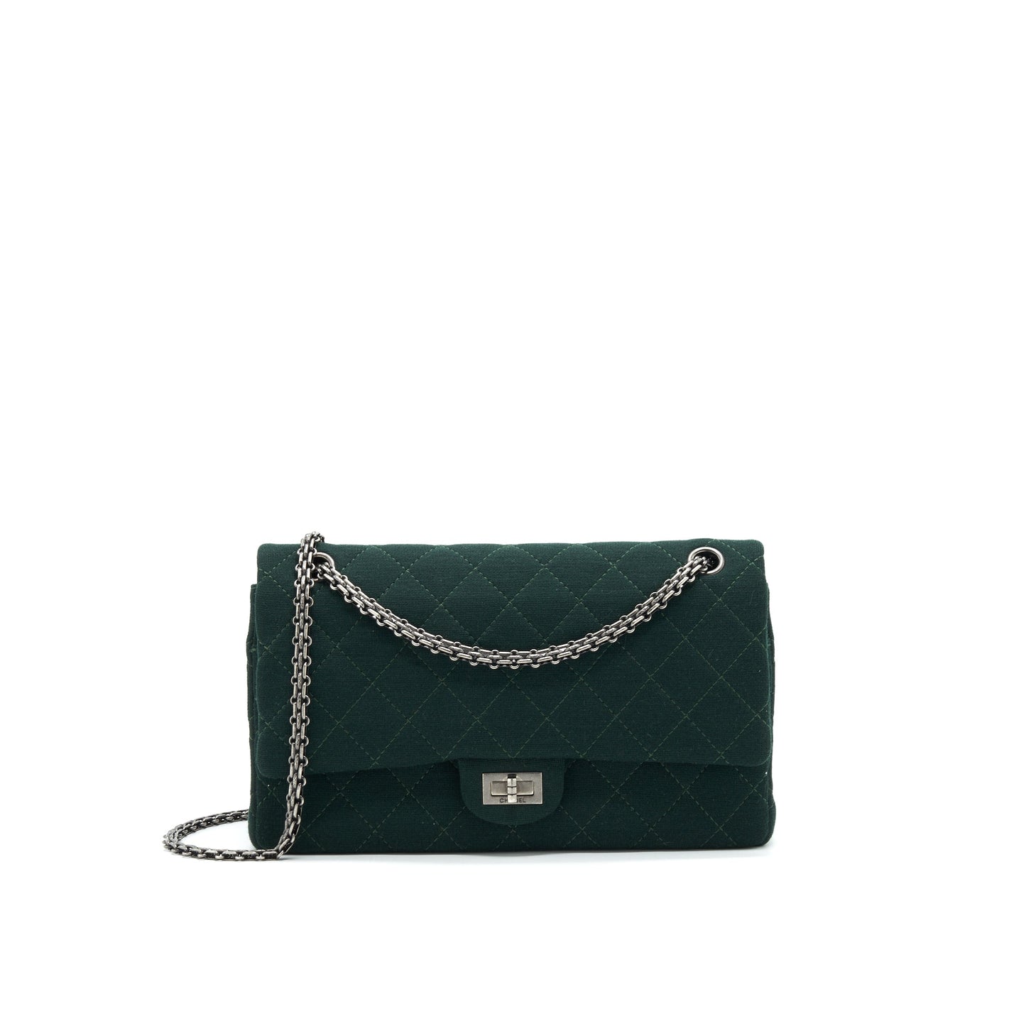 Chanel reissue 2.55 226 Flap Bag fabric Dark green