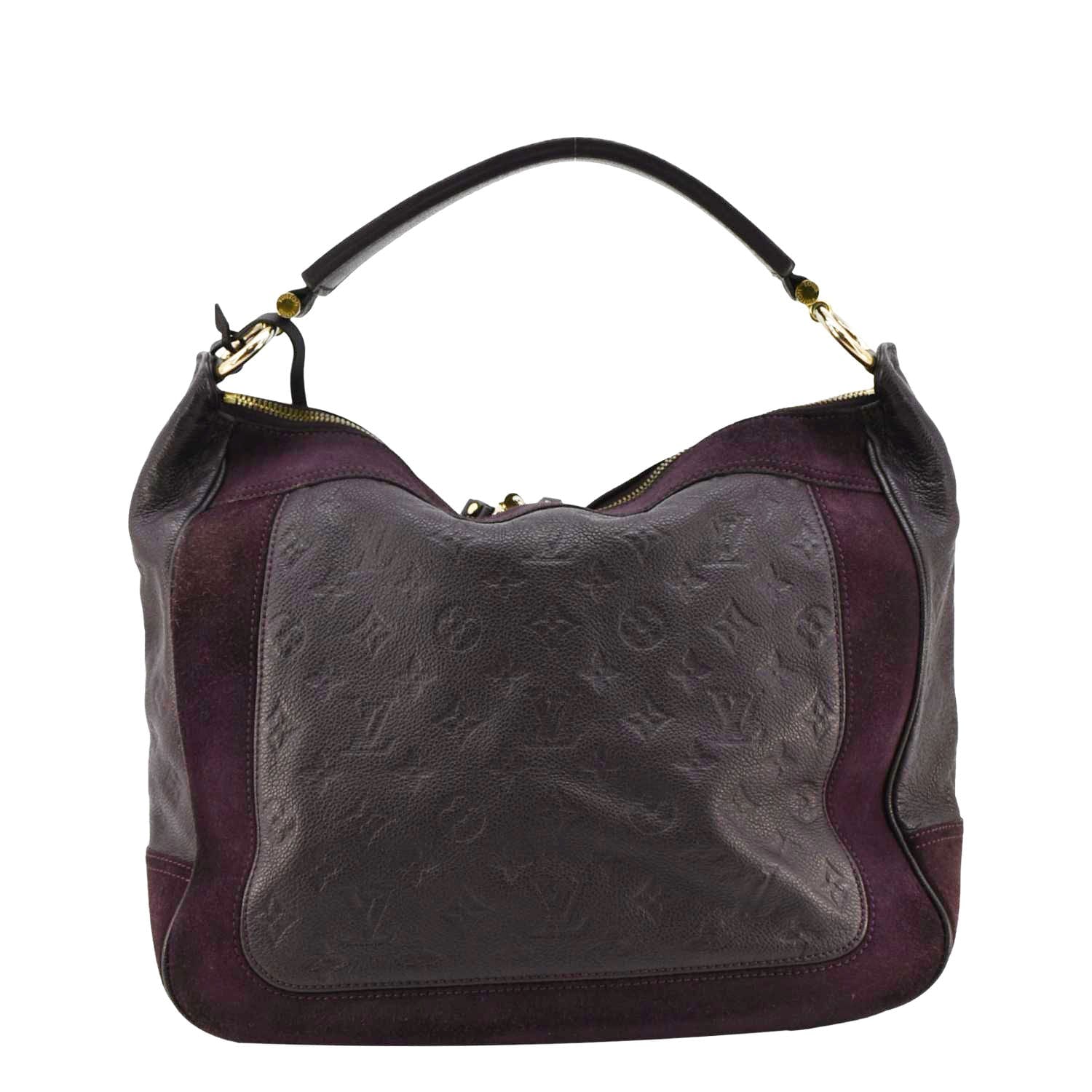 LOUIS VUITTON Audacie MM Empreinte Leather Shoulder Bag Terre