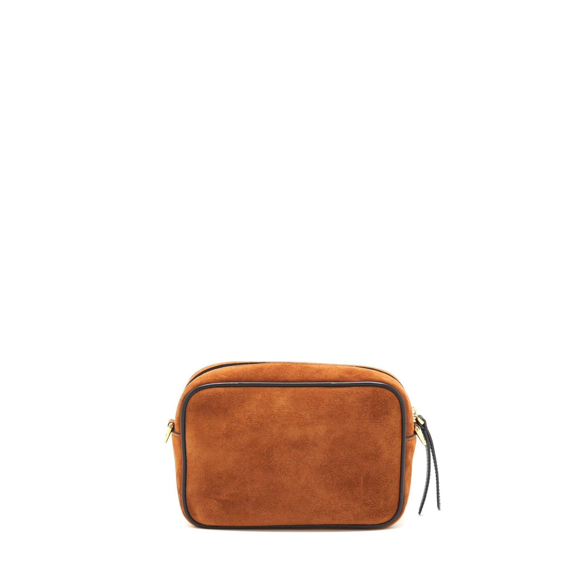 Fendi Camera Crossbody Purse suede leather brown/ black