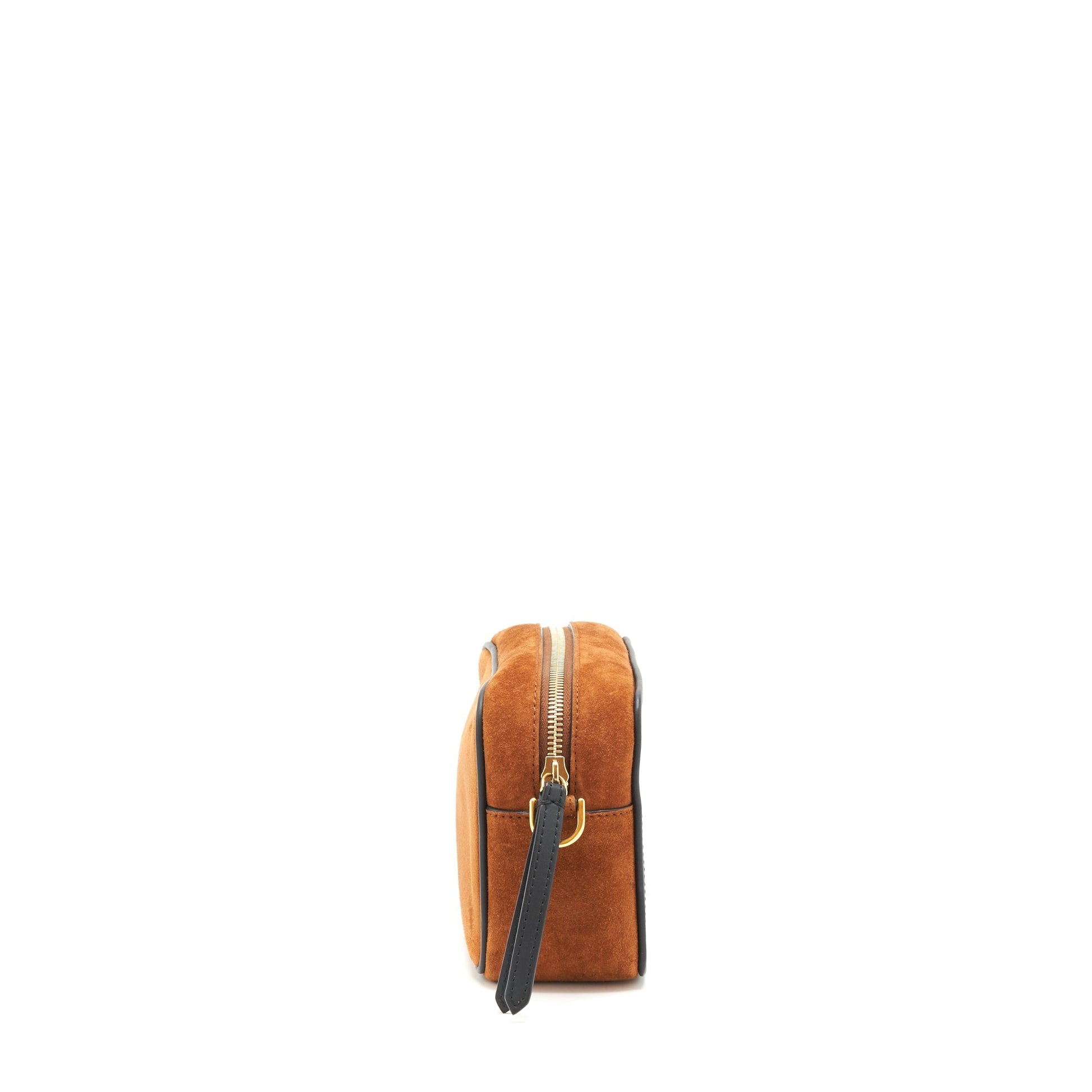 Fendi Camera Crossbody Purse suede leather brown/ black