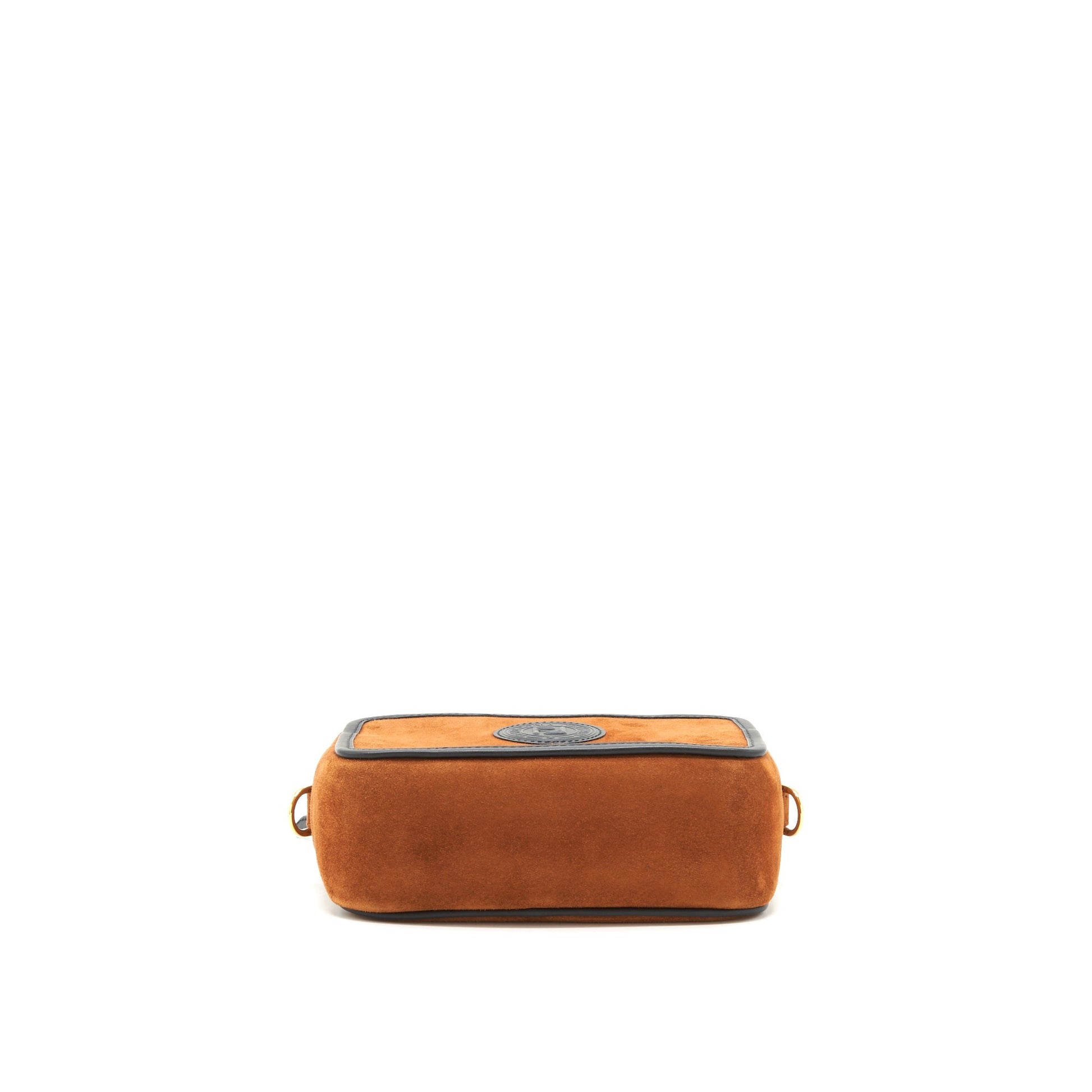 Fendi Camera Crossbody Purse suede leather brown/ black