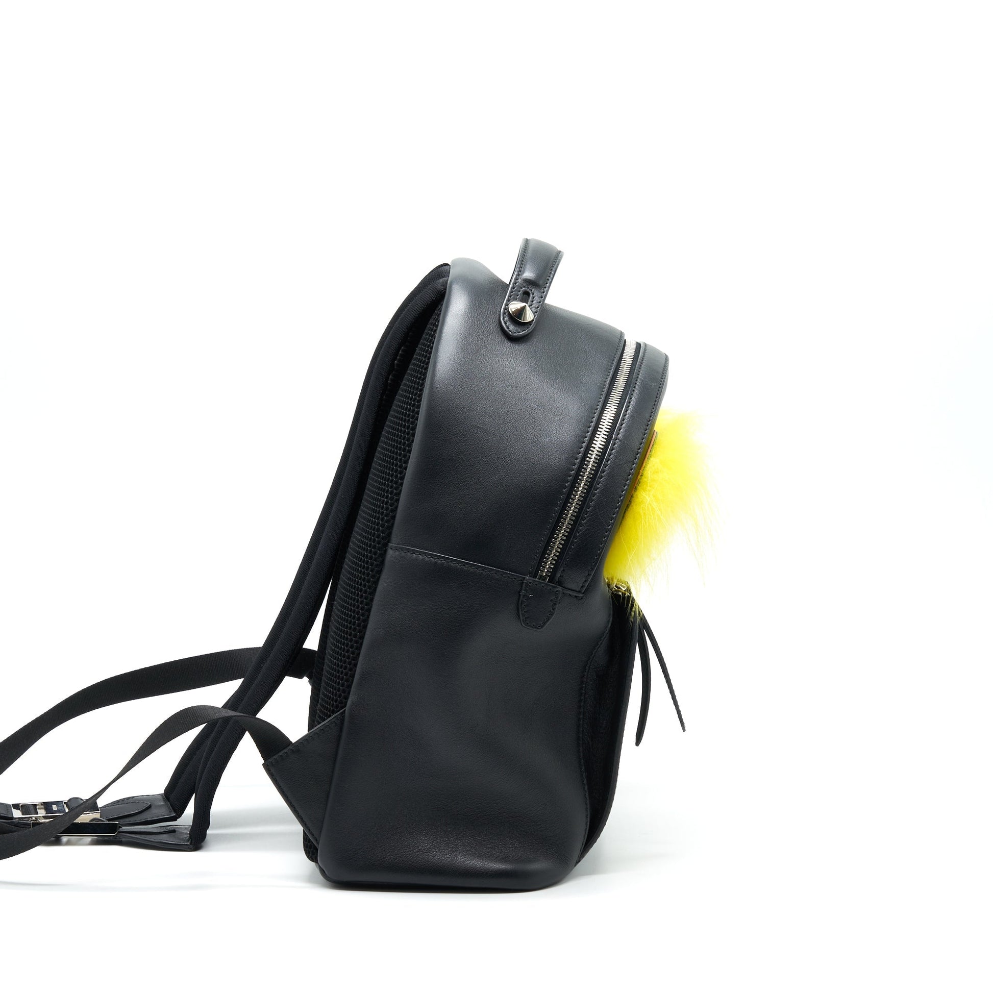 FENDI MONSTER BACKPACK BLACK YELLOW