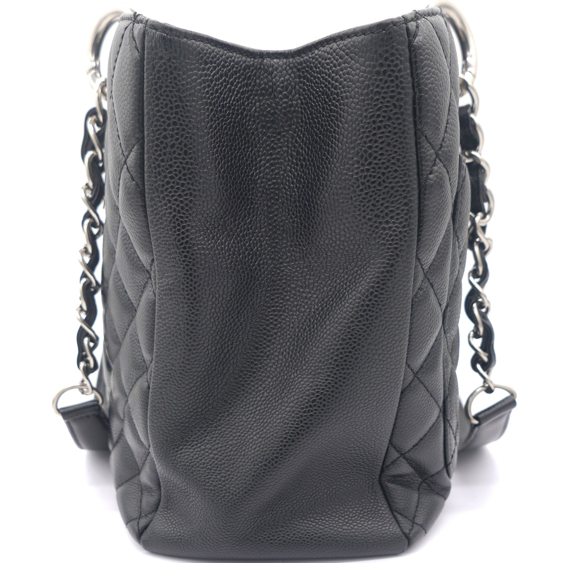 Chanel Black Quilted Caviar Leather Grand GST Shopper Tote Bag