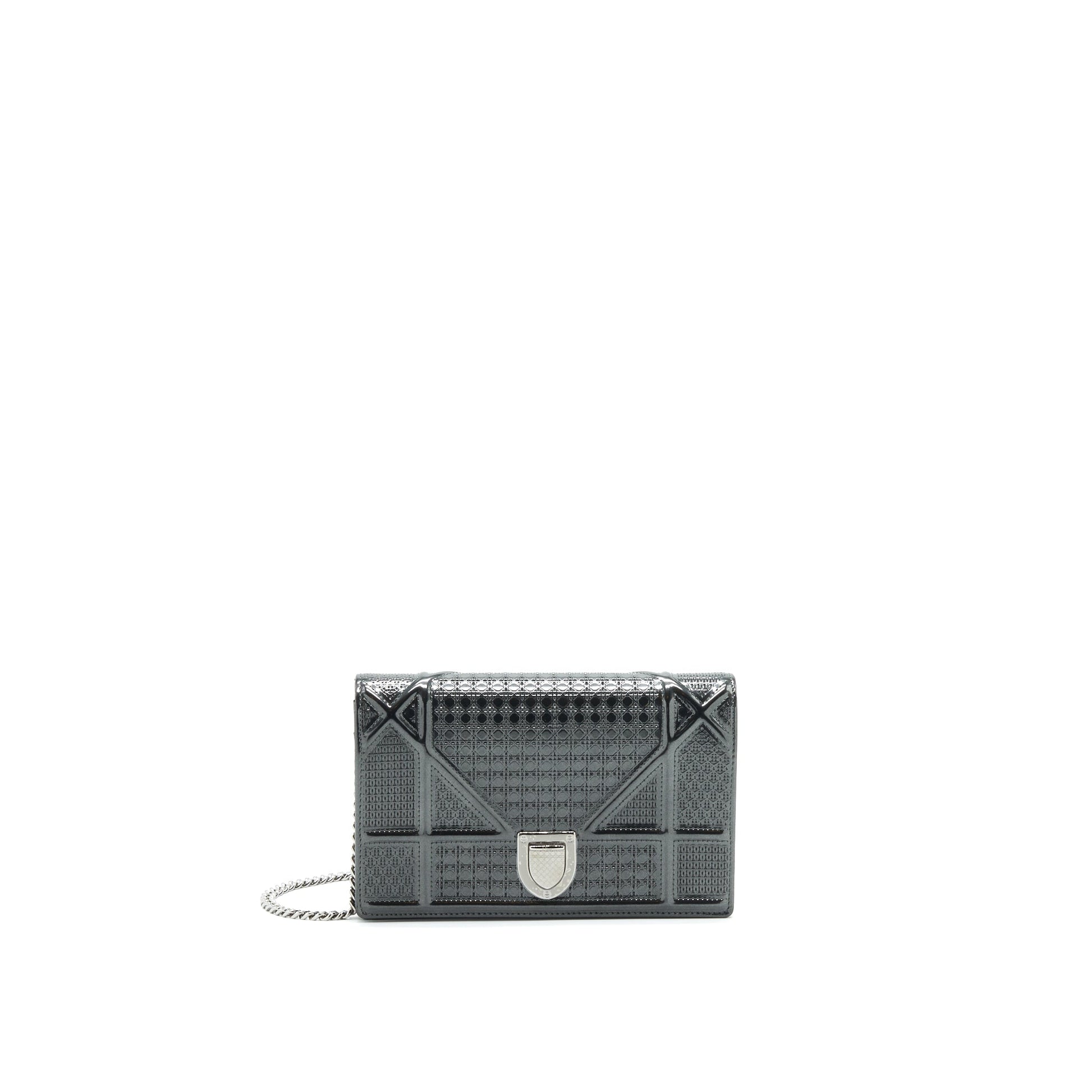 Dior Diorama Wallet on Chain Metallic Black