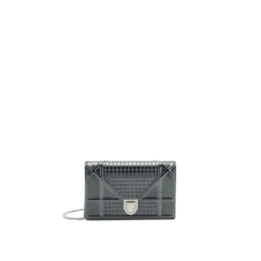 Dior Diorama Wallet on Chain Metallic Black