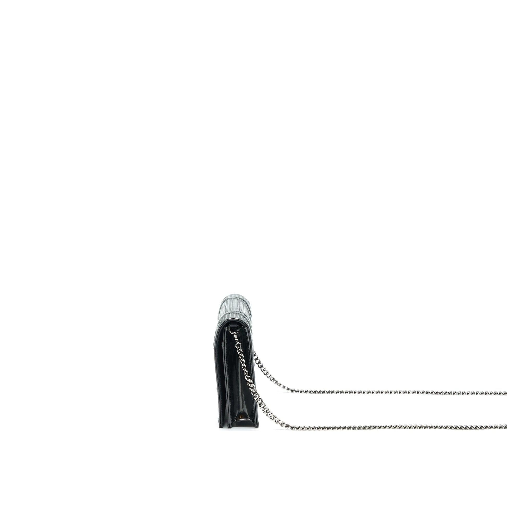 Dior Diorama Wallet on Chain Metallic Black