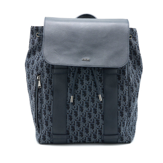 Dior Homme Backpack Oblique Jacquard Canvas/Leather Grey