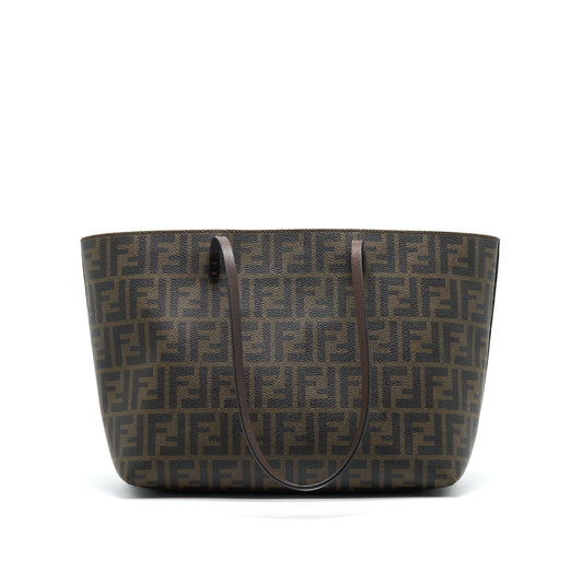Fendi Monogram Leather Shopper Tote Purse