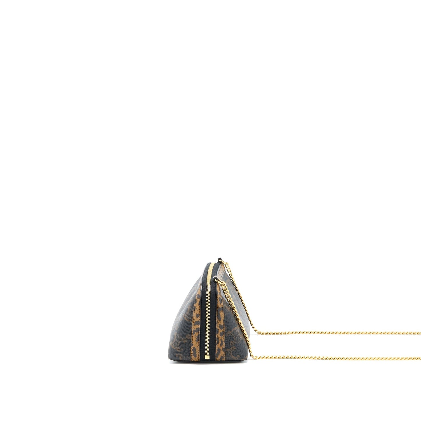 Celine Clutch With Chain Triomphe Canvas Limited Edge Print