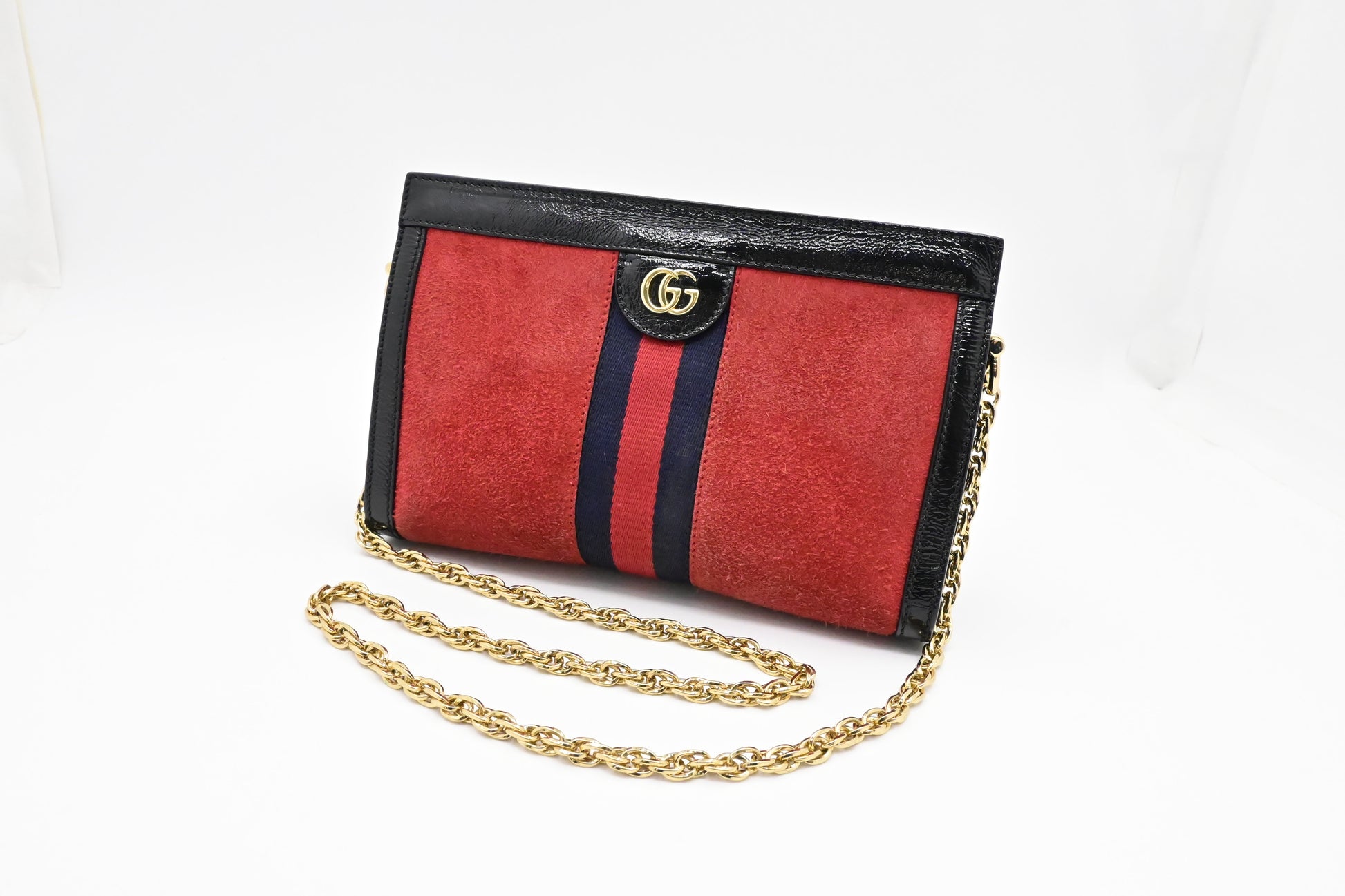 Gucci Ophidia Crossbody in Red Suede
