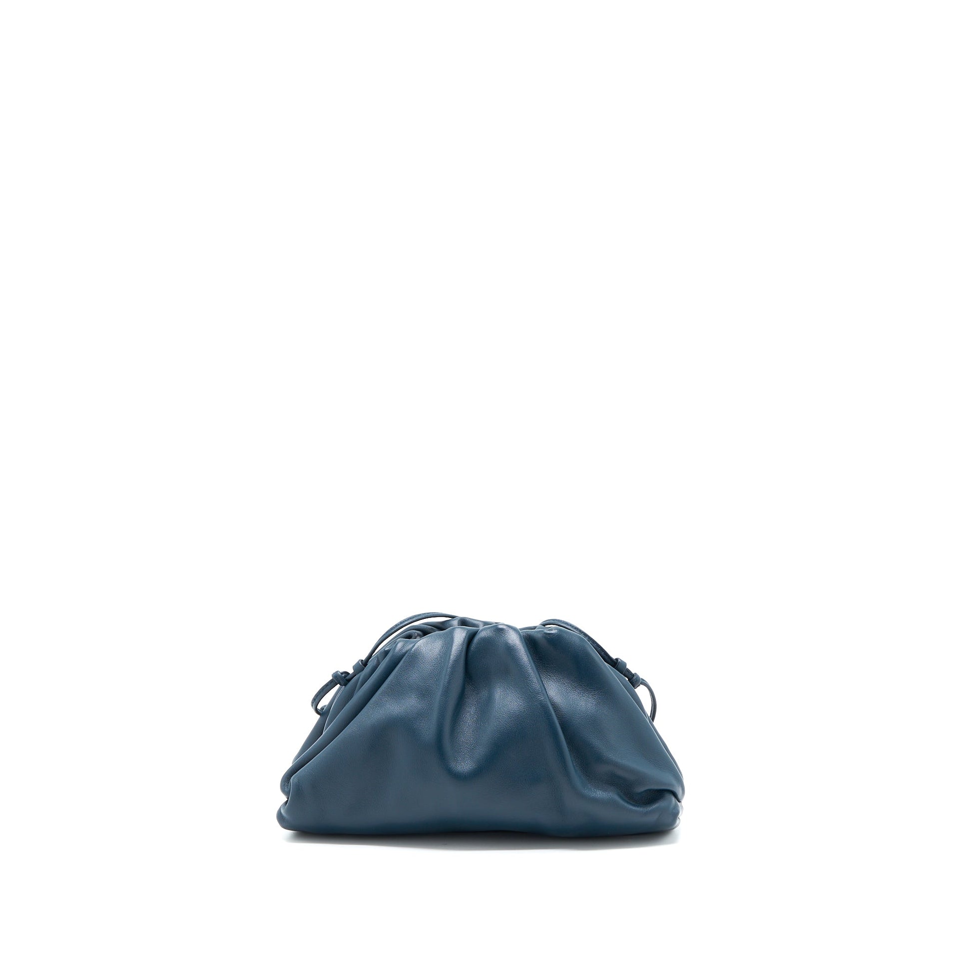Bottega Veneta Mini Pouch Calfskin Dark Blue