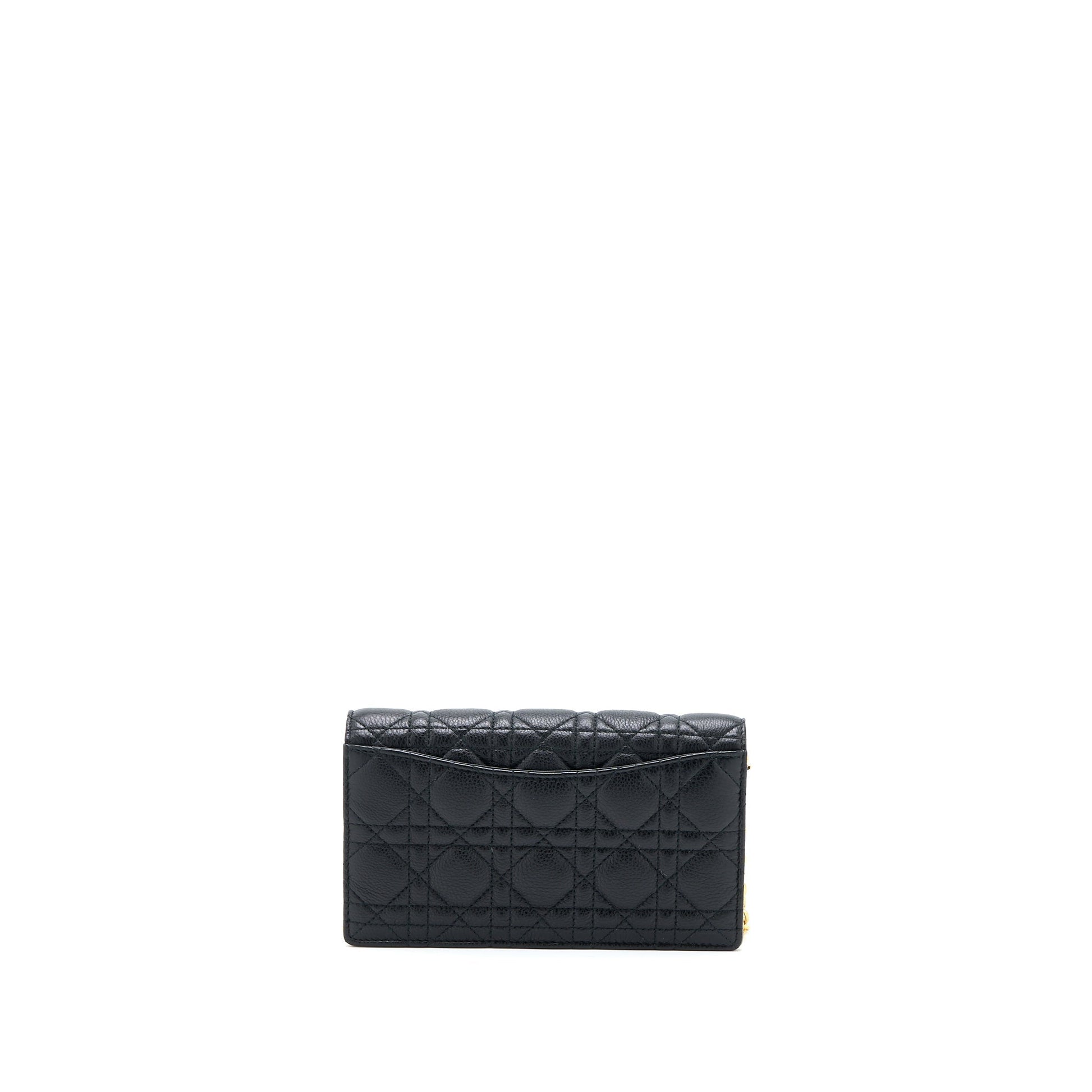 Dior Caro Pouch Cannage Calfskin Black