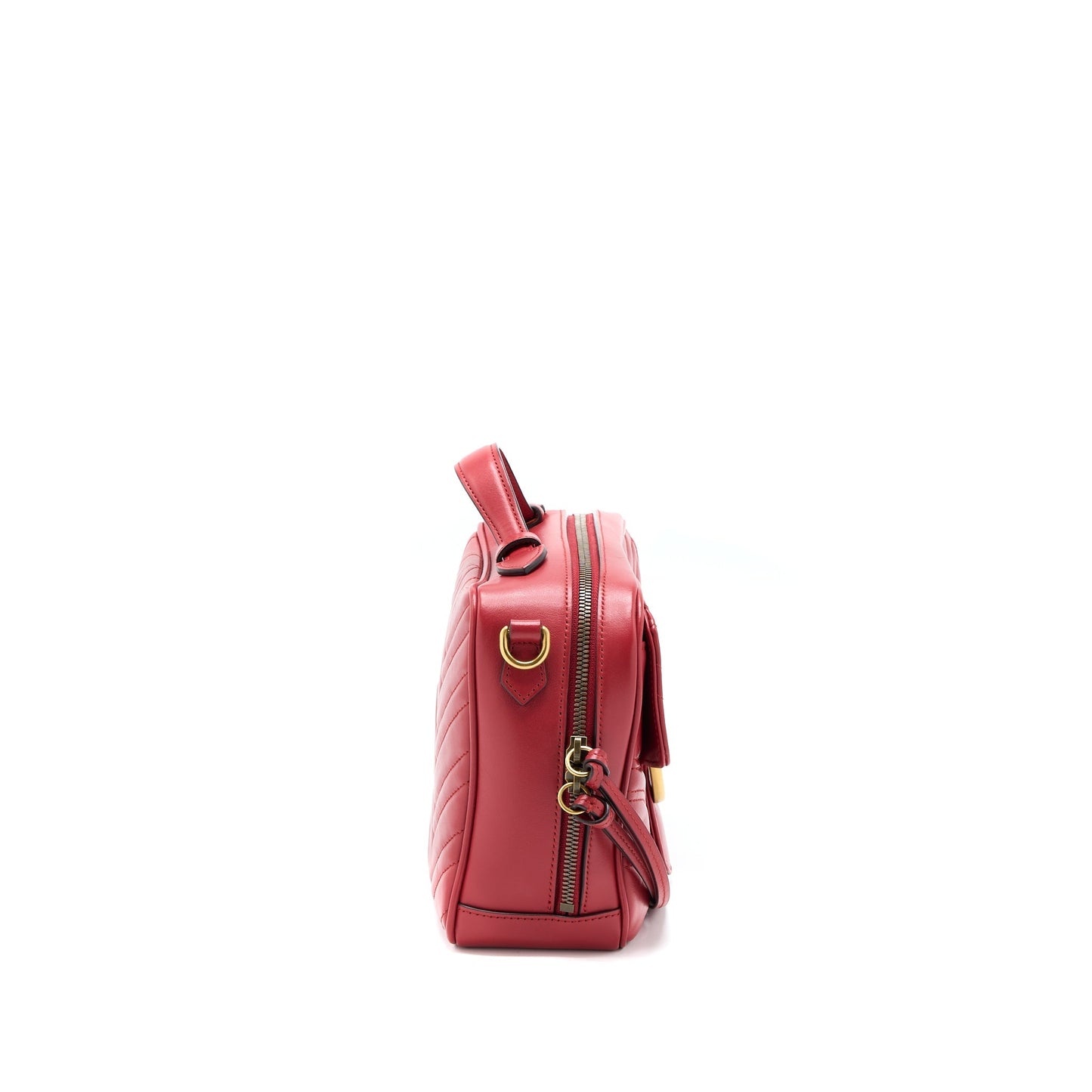 Gucci Sylvie Web GG Marmont Bag Calfskin Red