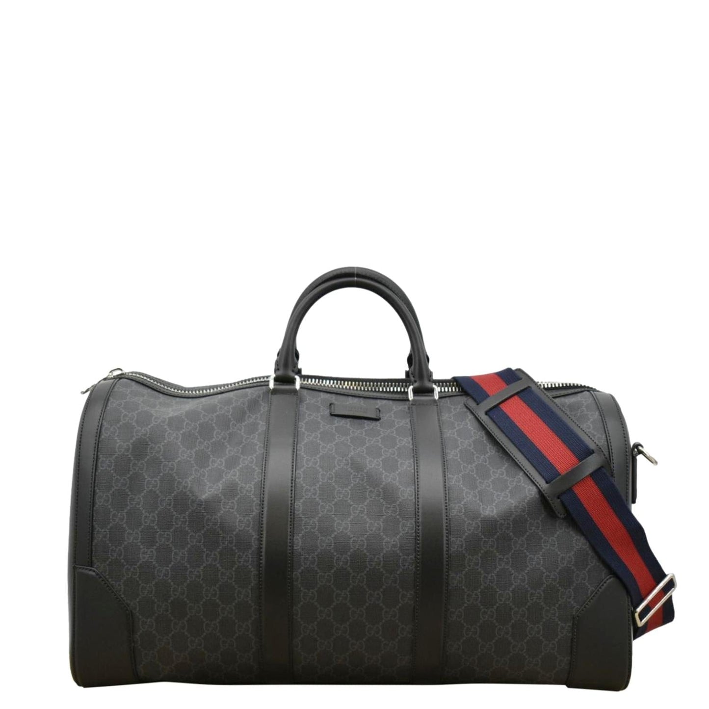GUCCI Large Carry-On Soft GG Supreme Canvas Duffle Bag Black 478323