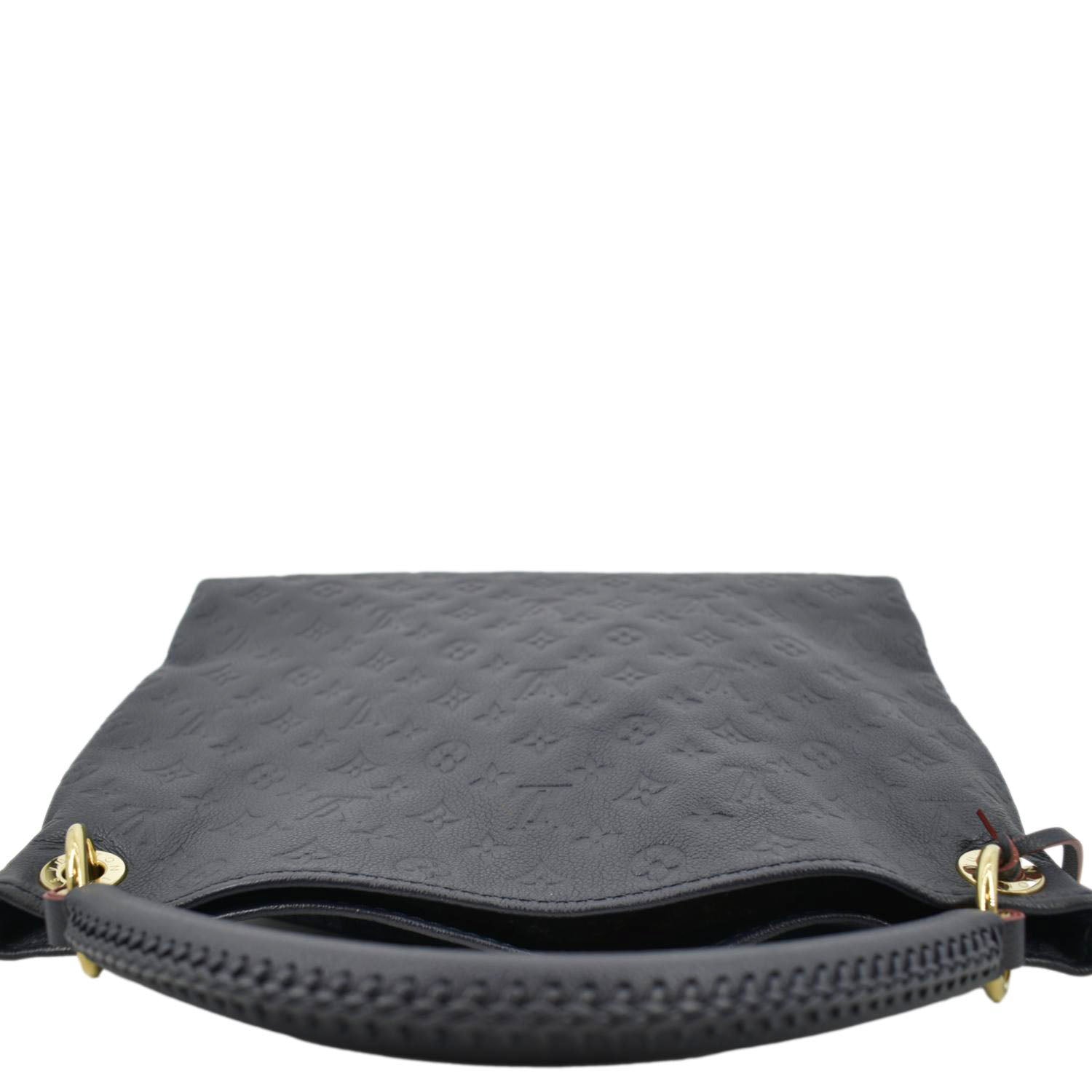 LOUIS VUITTON Artsy MM Empreinte Leather Shoulder Bag Navy Blue