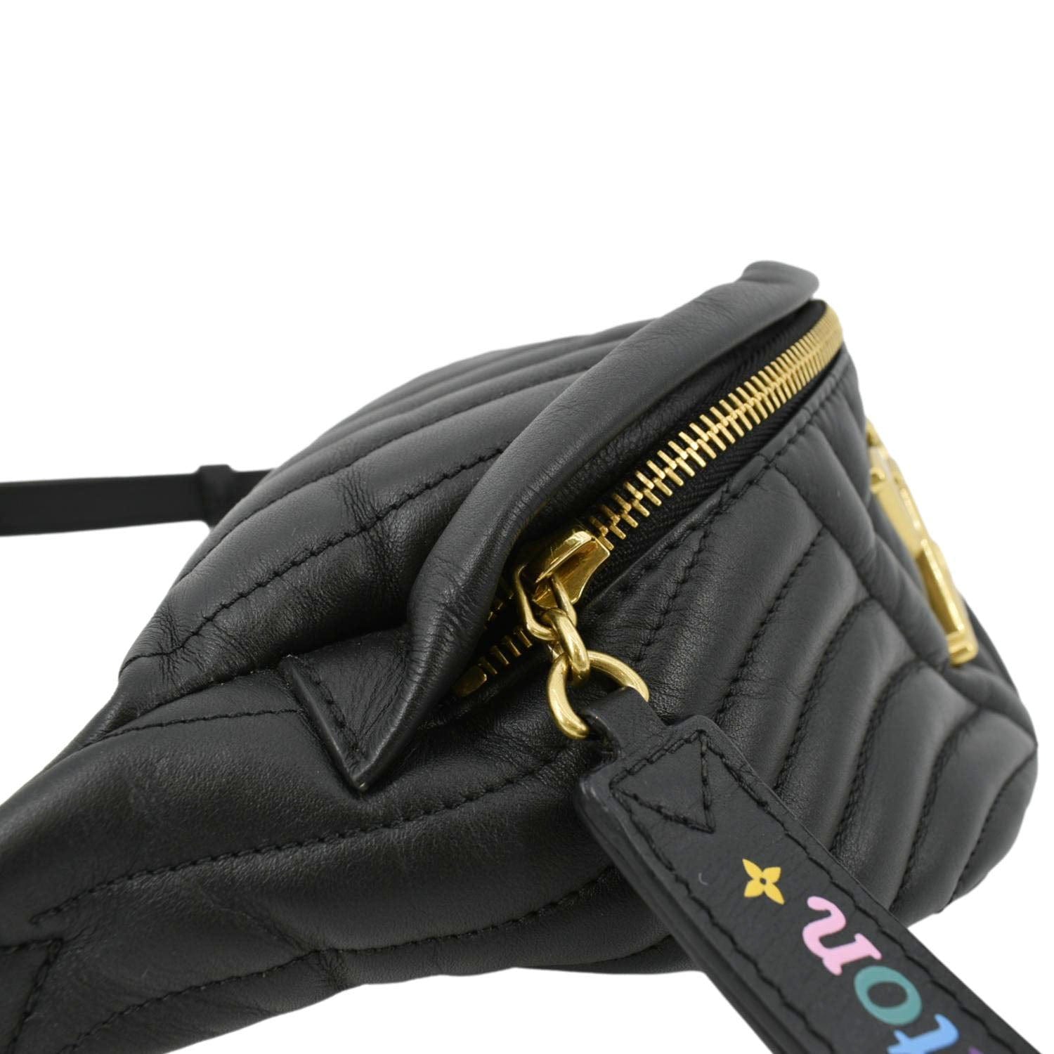 LOUIS VUITTON New Wave Quilted Leather Bumbag Black