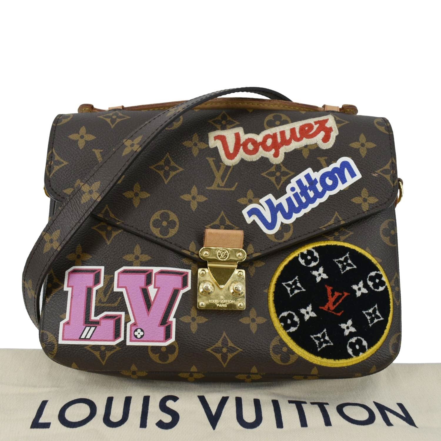 LOUIS VUITTON Metis Pochette Patches Monogram Canvas Crossbody Bag Brown