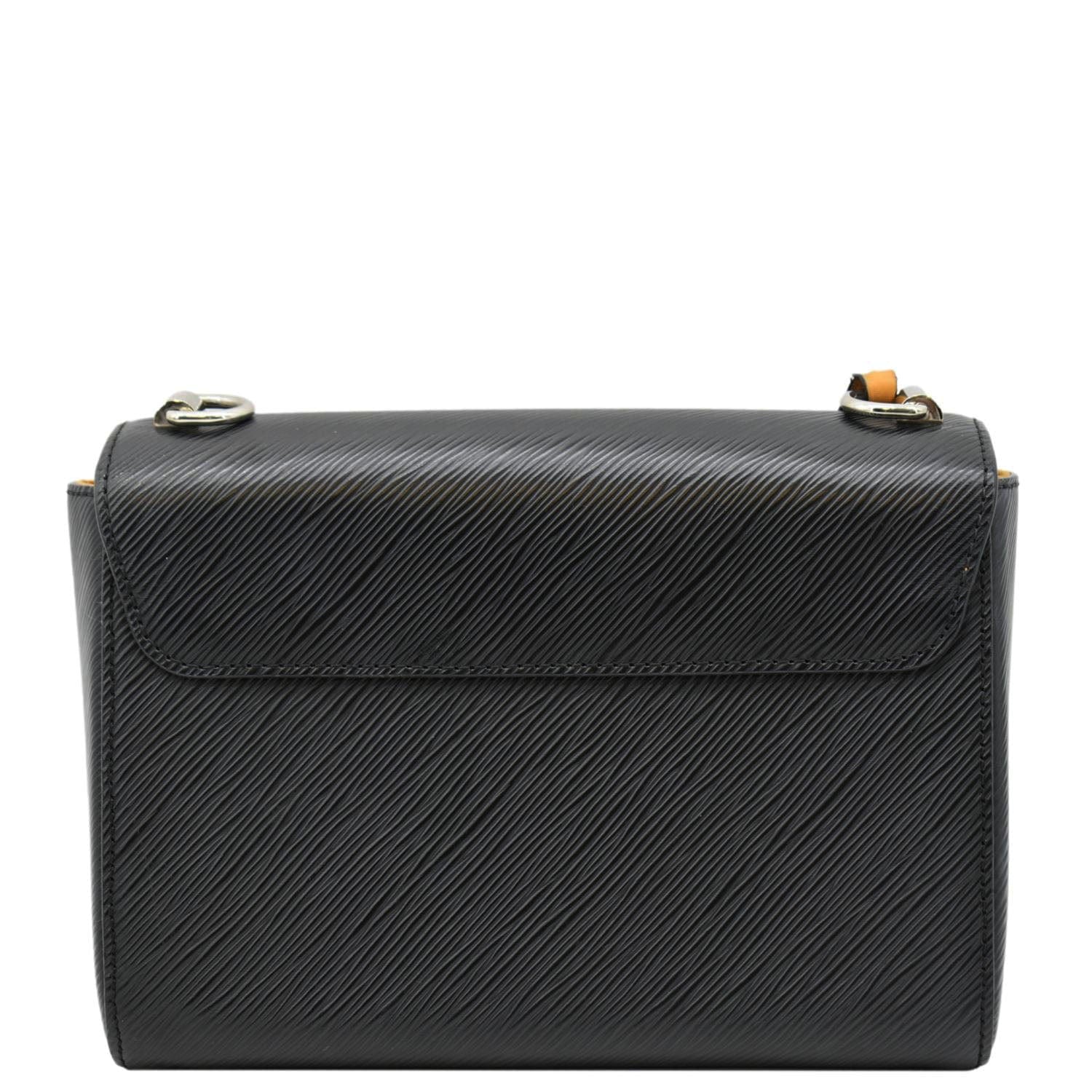 LOUIS VUITTON Twist MM Braided Handle Epi Leather Shoulder Bag Black