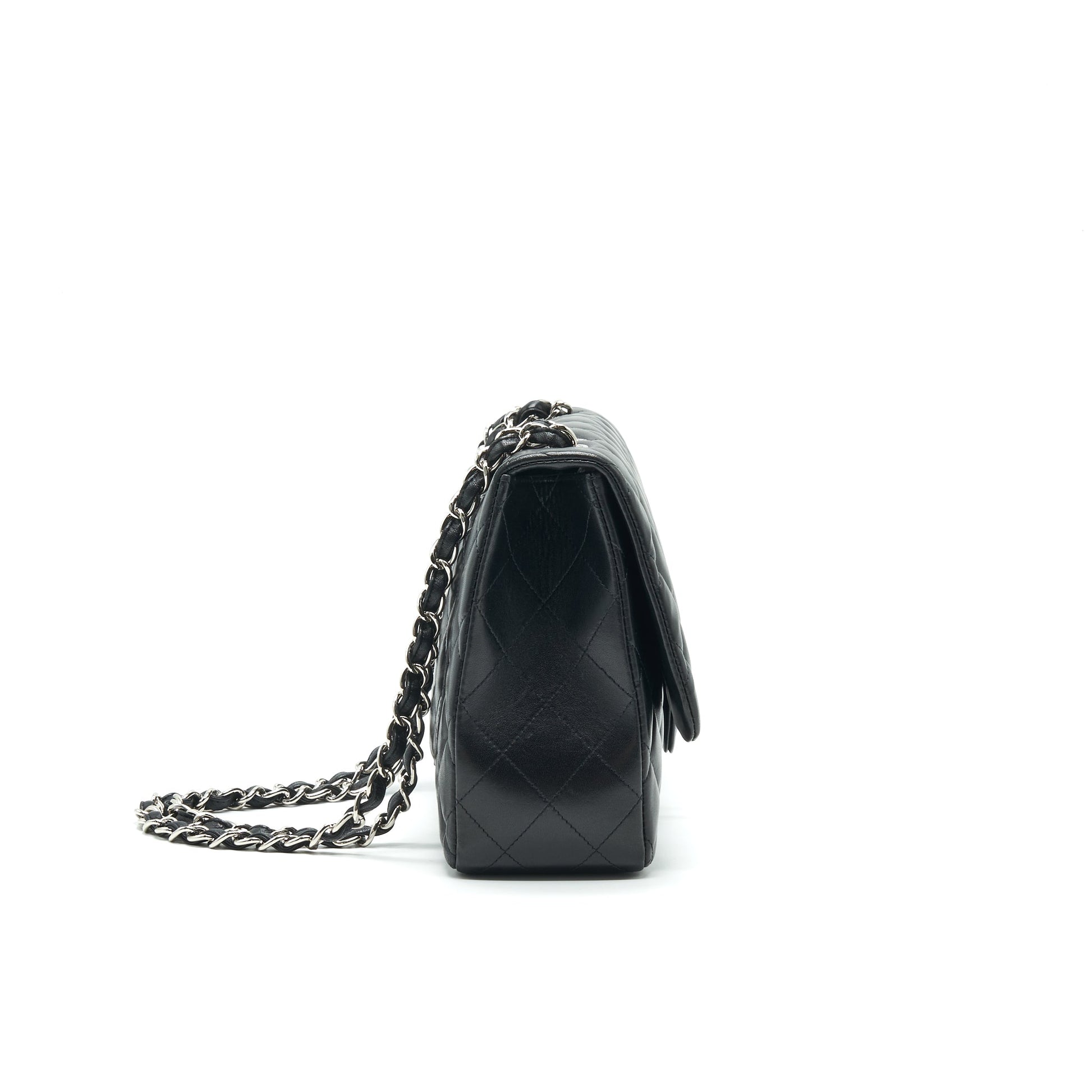 Chanel Single Flap jumbo Bag Lambskin Black