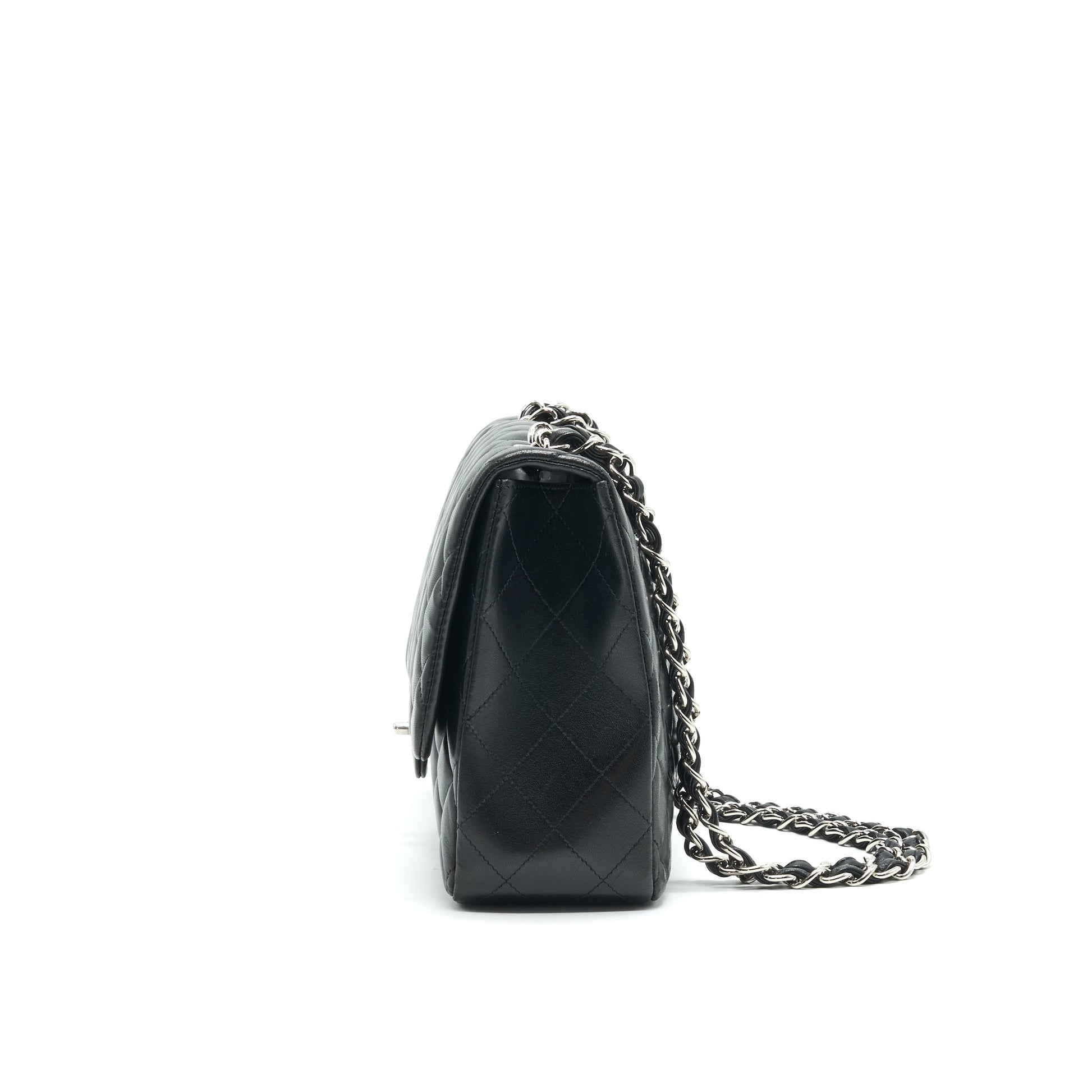 Chanel Single Flap jumbo Bag Lambskin Black