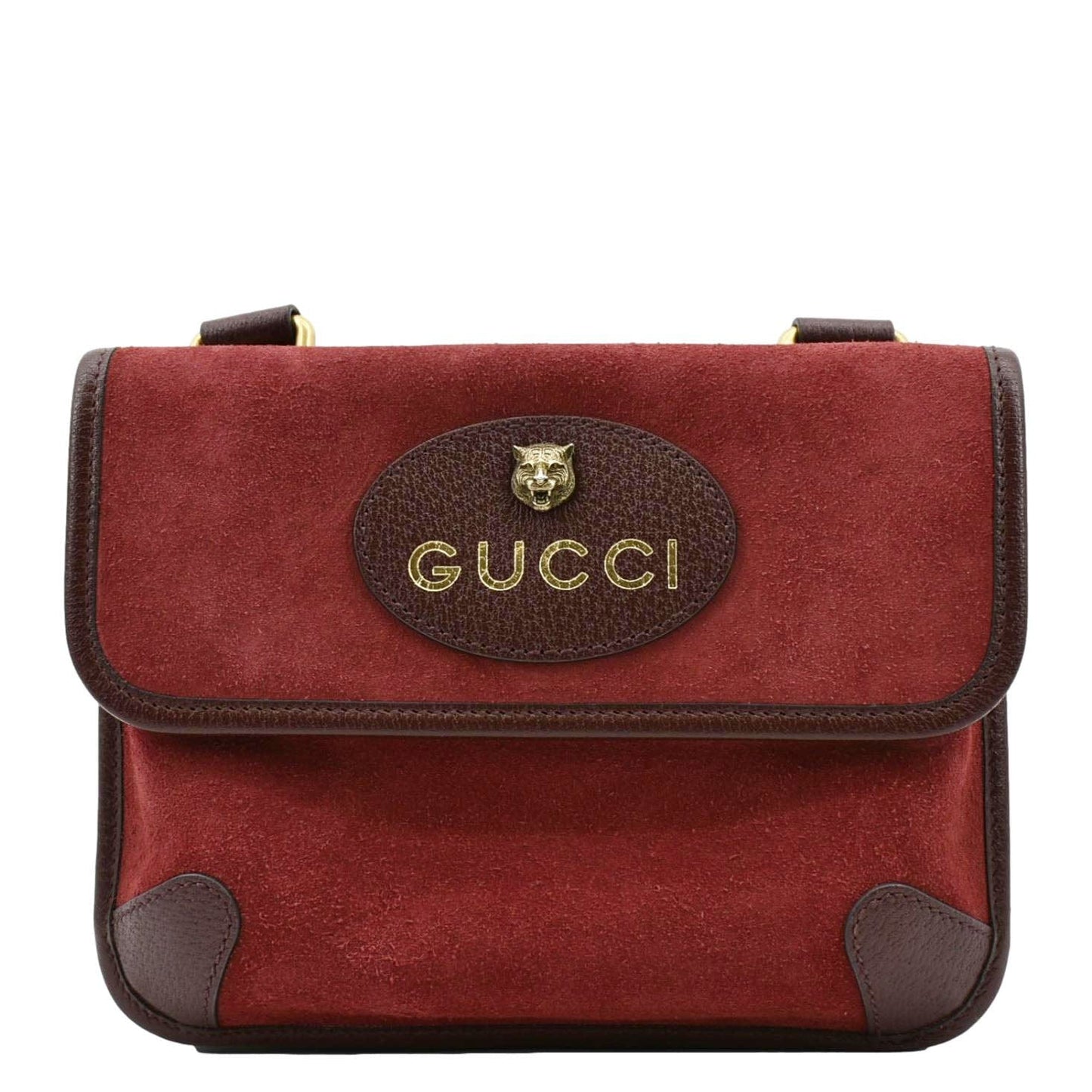 GUCCI Neo Suede Crossbody Bag Red 501050