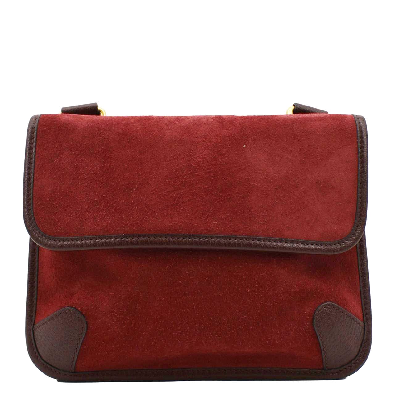GUCCI Neo Suede Crossbody Bag Red 501050