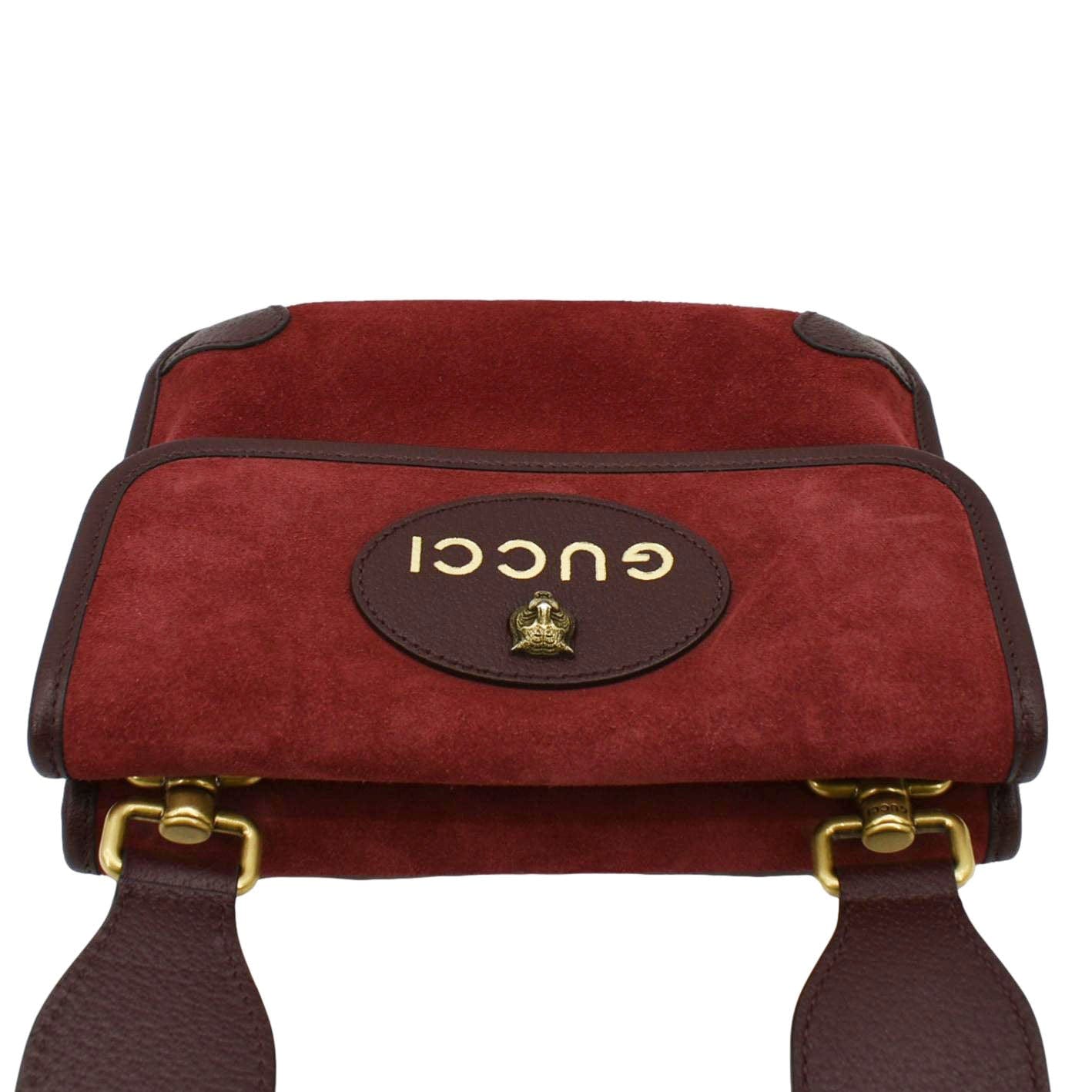 GUCCI Neo Suede Crossbody Bag Red 501050