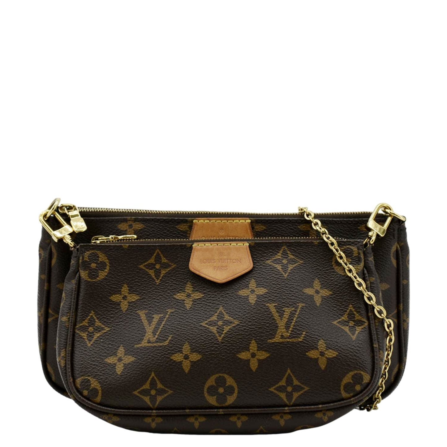 LOUIS VUITTON Multi Pochette Accessoires Monogram Canvas Crossbody Bag Brown