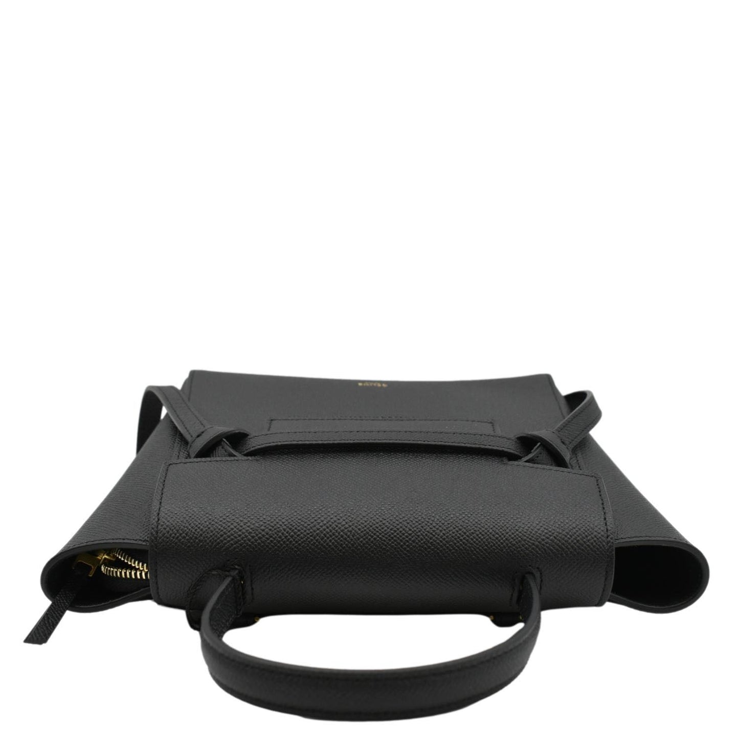 CELINE Nano Belt Grained Leather Shoulder Bag Black