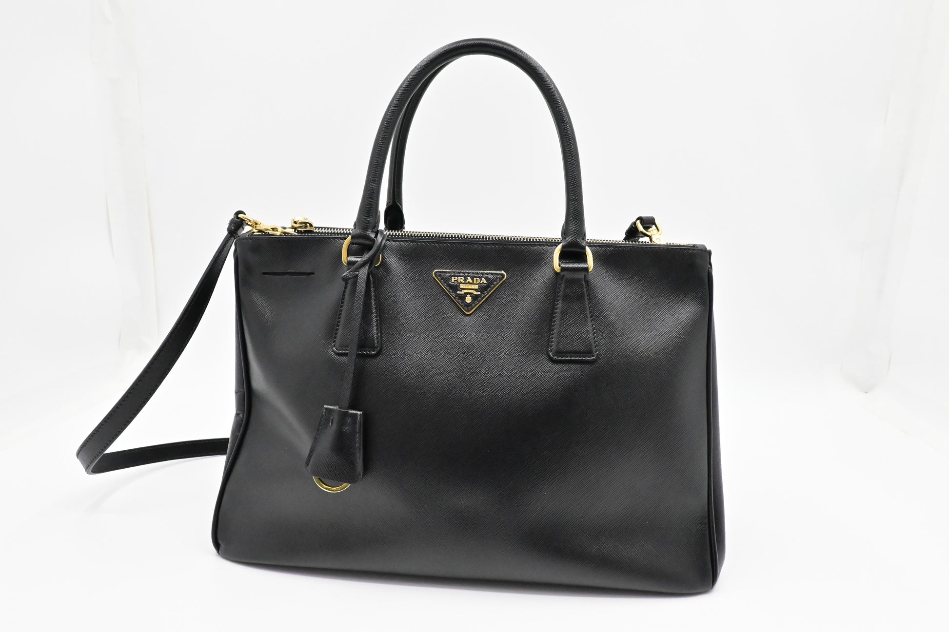 Prada Medium Galleria in Black Saffiano Leather