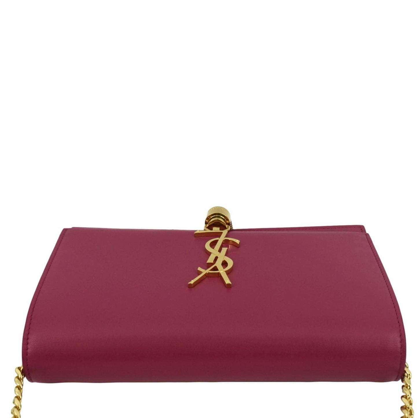 SAINT LAURENT Kate Small Smooth Leather Crossbody Bag Hot Pink