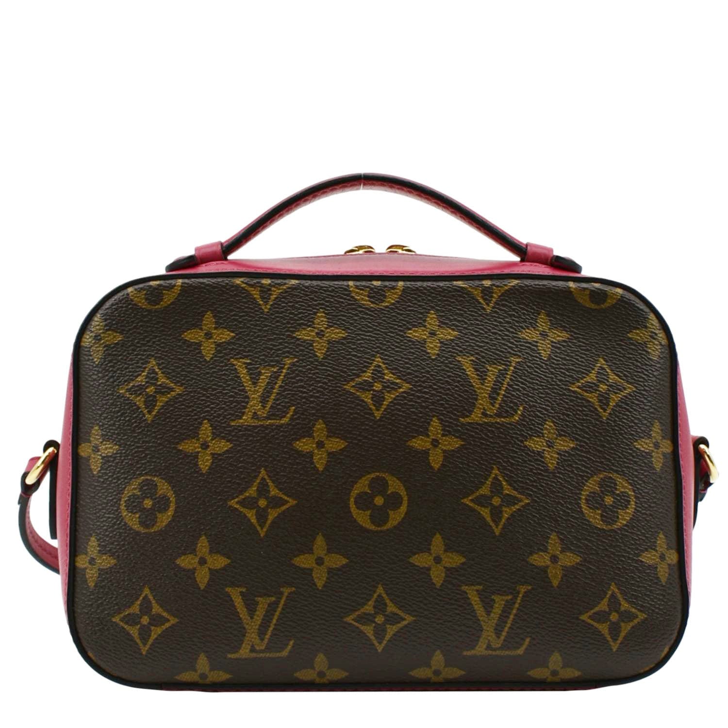 LOUIS VUITTON Saintonge Monogram Canvas Crossbody Bag Brown