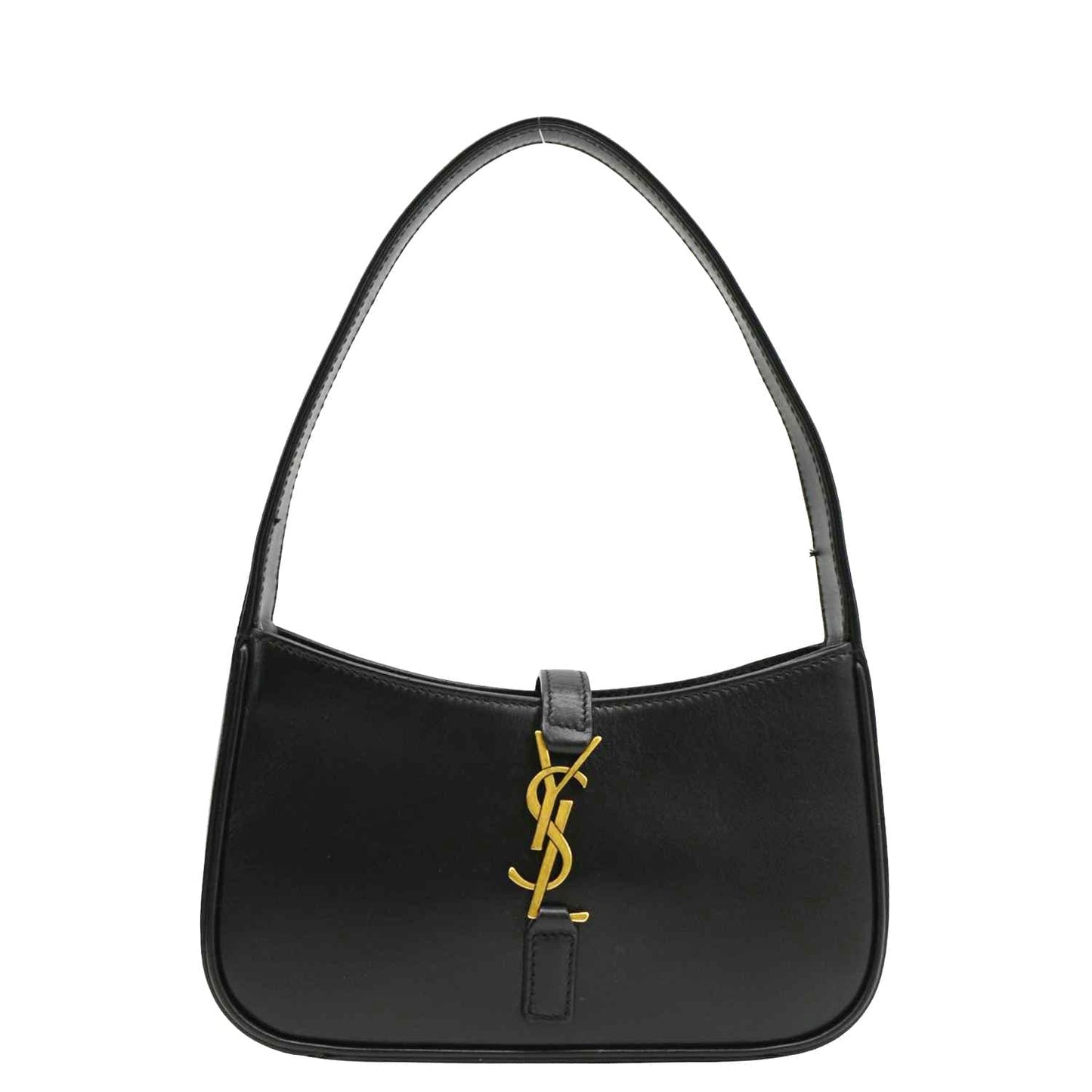 SAINT LAURENT Le 5 A 7 Mini Leather Shoulder Bag Black