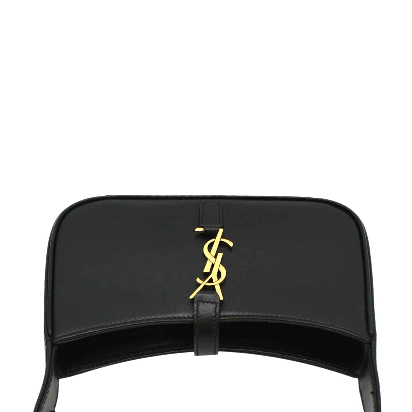 SAINT LAURENT Le 5 A 7 Mini Leather Shoulder Bag Black