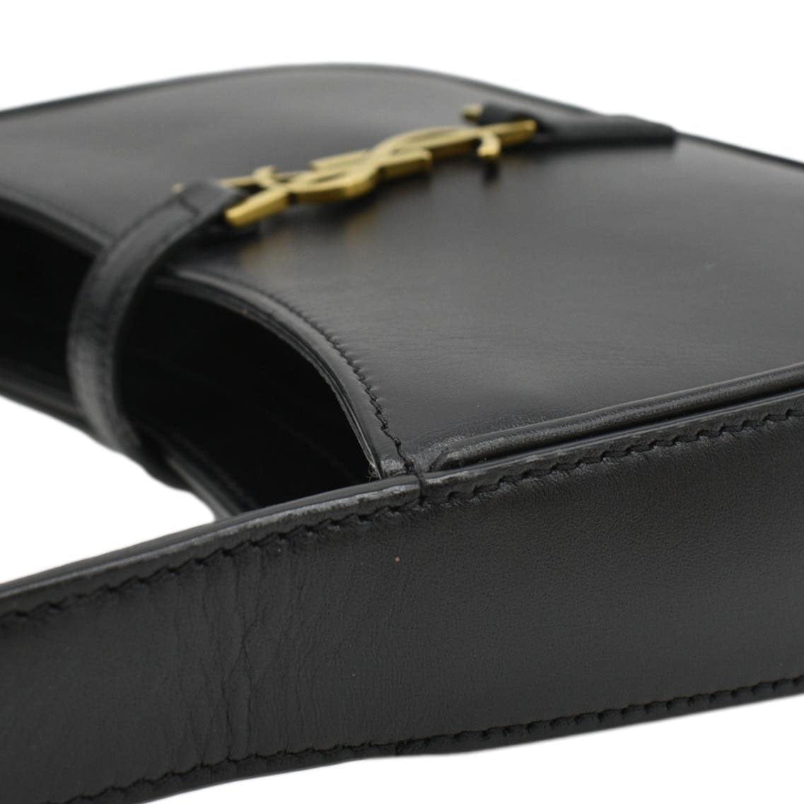 SAINT LAURENT Le 5 A 7 Mini Leather Shoulder Bag Black